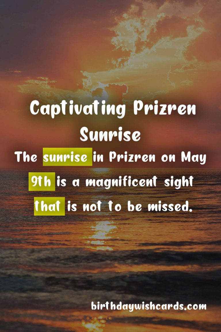 Captivating Prizren Sunrise – May 9