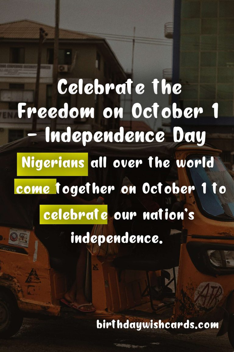 October 1 – Independence Day