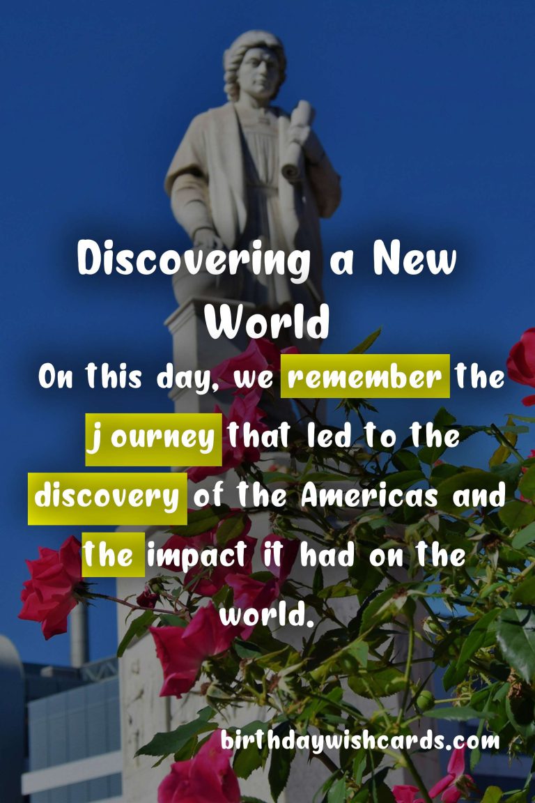 Celebrate Columbus Day: The Discovery of a New World