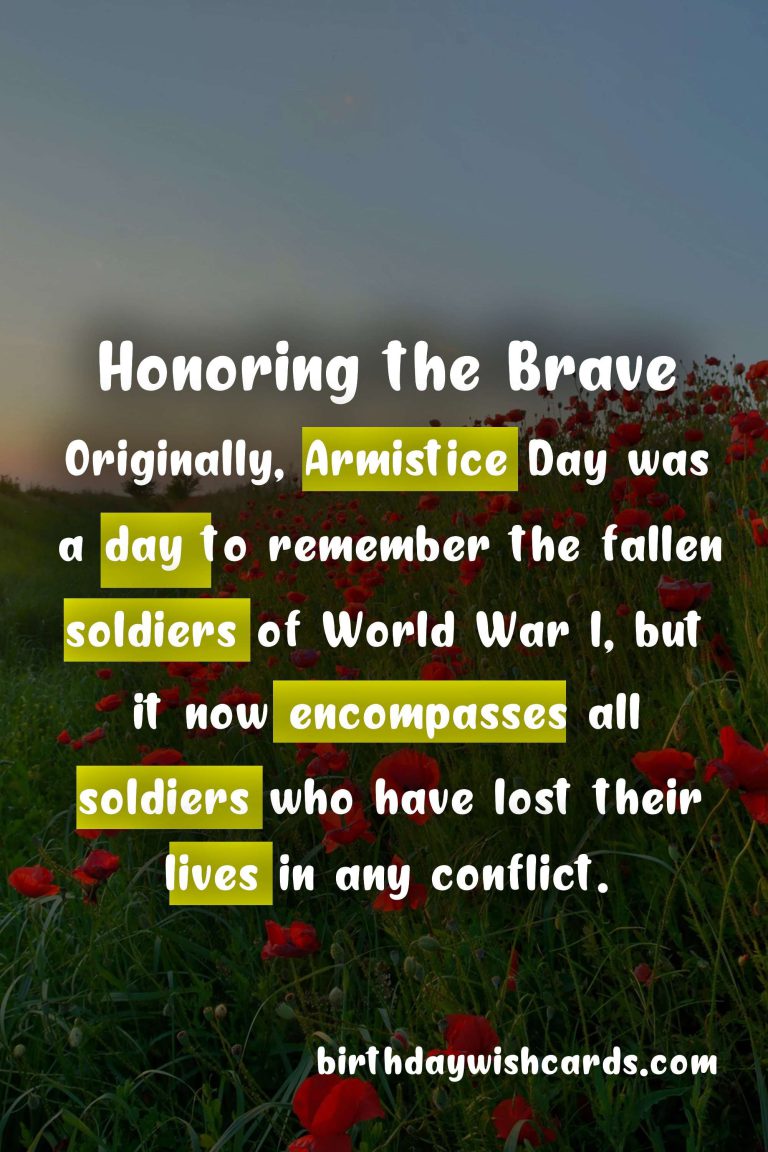 Honoring the Brave: A Look at November 11 – Remembrance Day