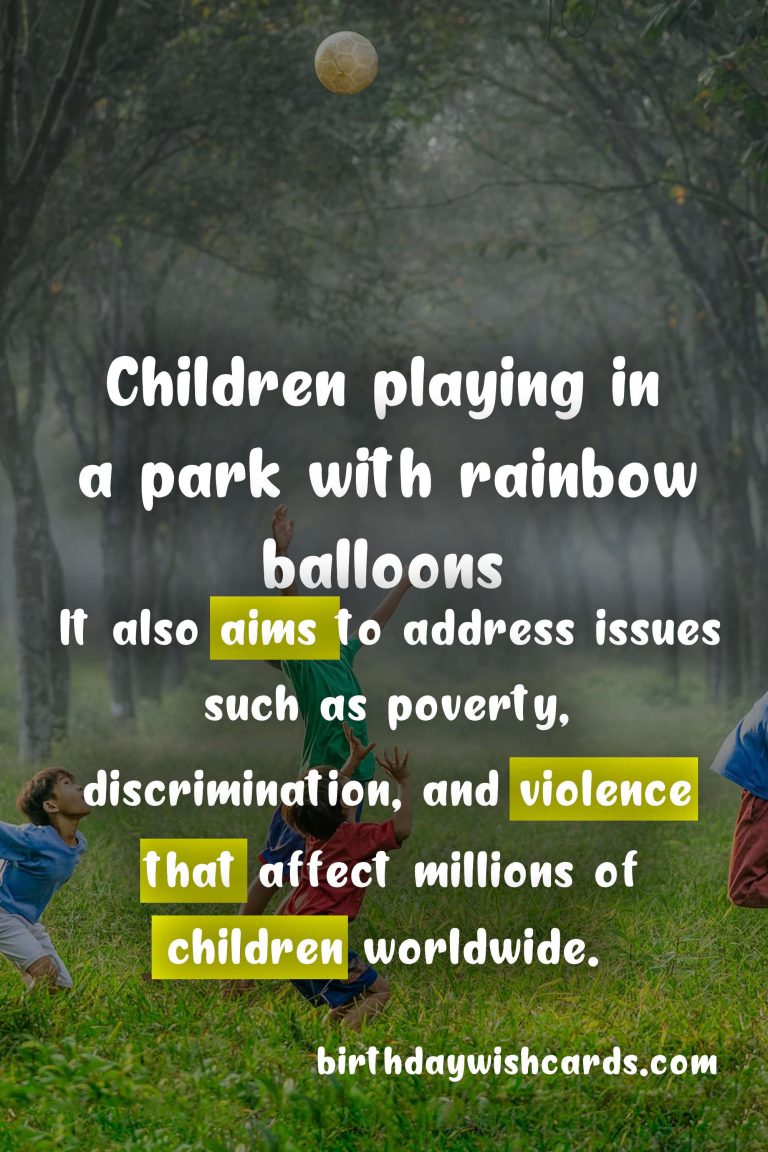 November 20 – Universal Children’s Day