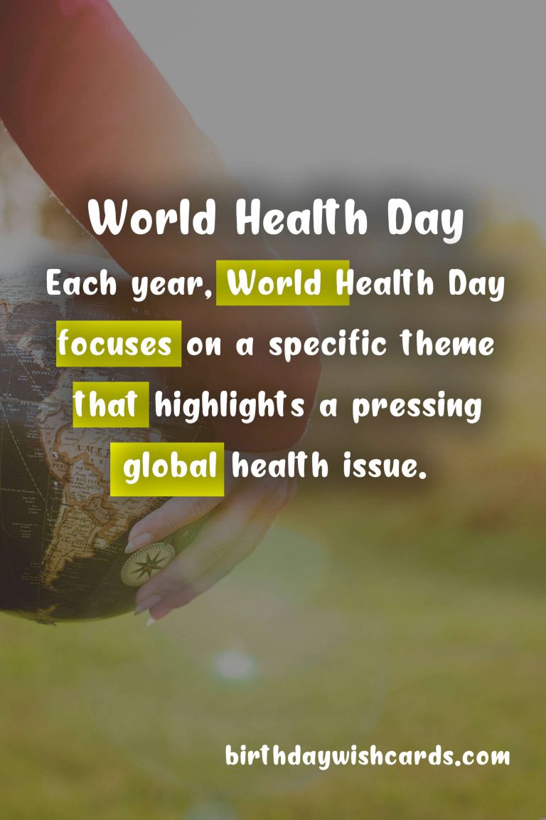 April 5 – World Health Day