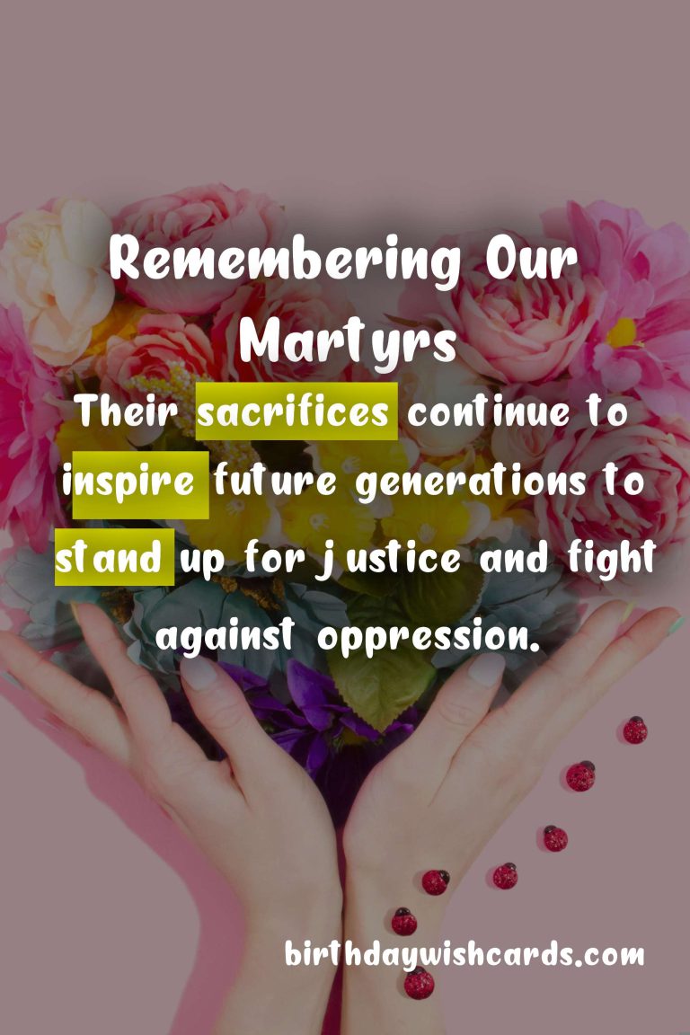 Remembering the Martyrs