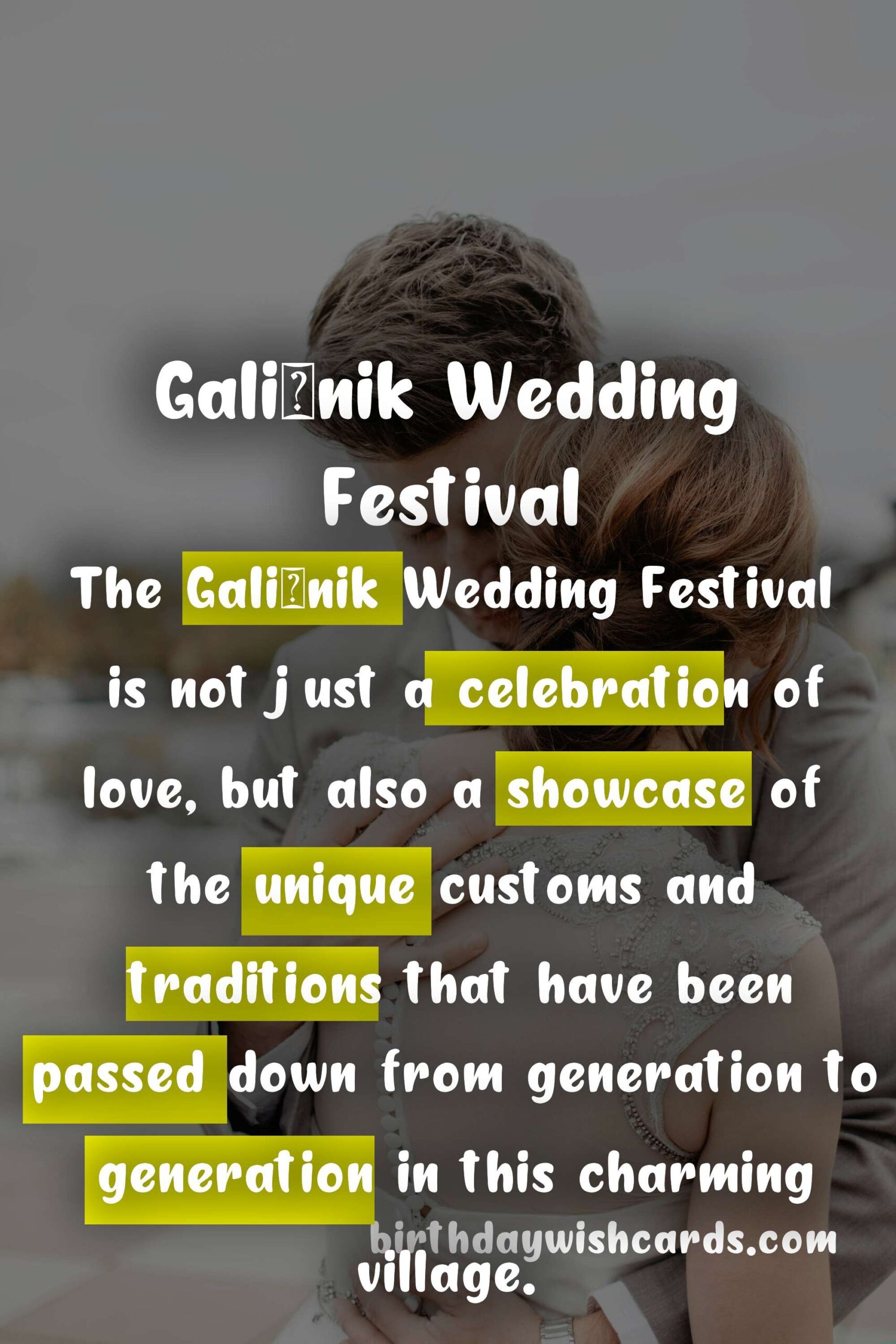 Birthday Wish Cards | Experience the Tradition and Magnificence of Galičnik Wedding Festival