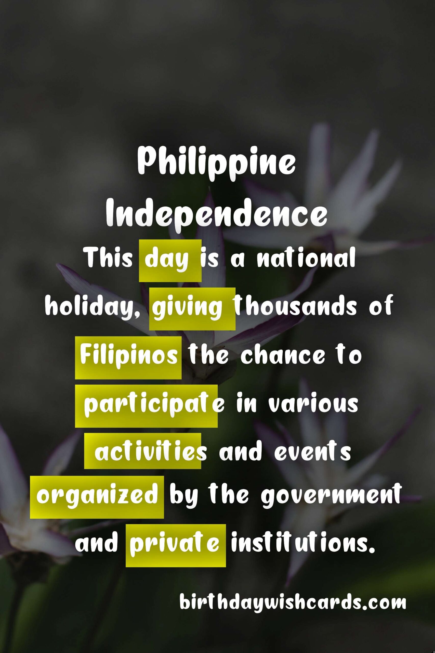 Birthday Wish Cards | Celebrating 2018-11-28 Proclamation of Independence Day: A Day of Remembrance and Rejoice