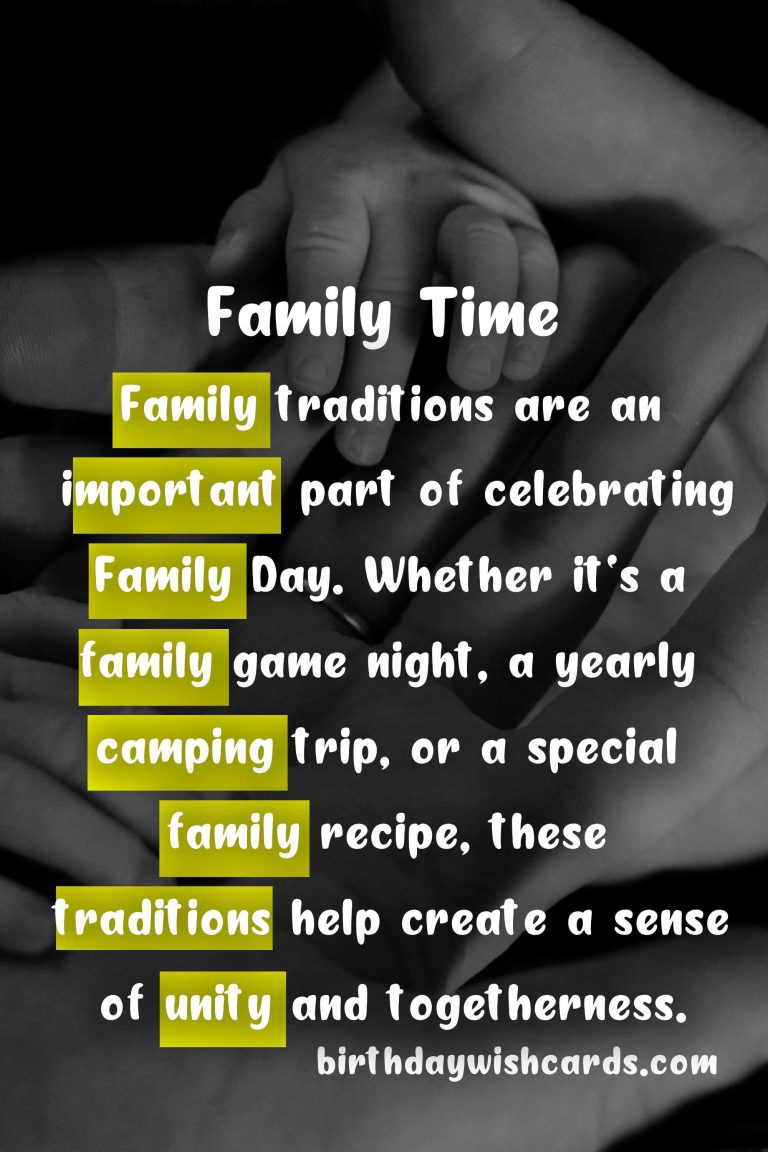 Celebrate Family Day on August 25th: A Day to Cherish and Appreciate Your Loved Ones