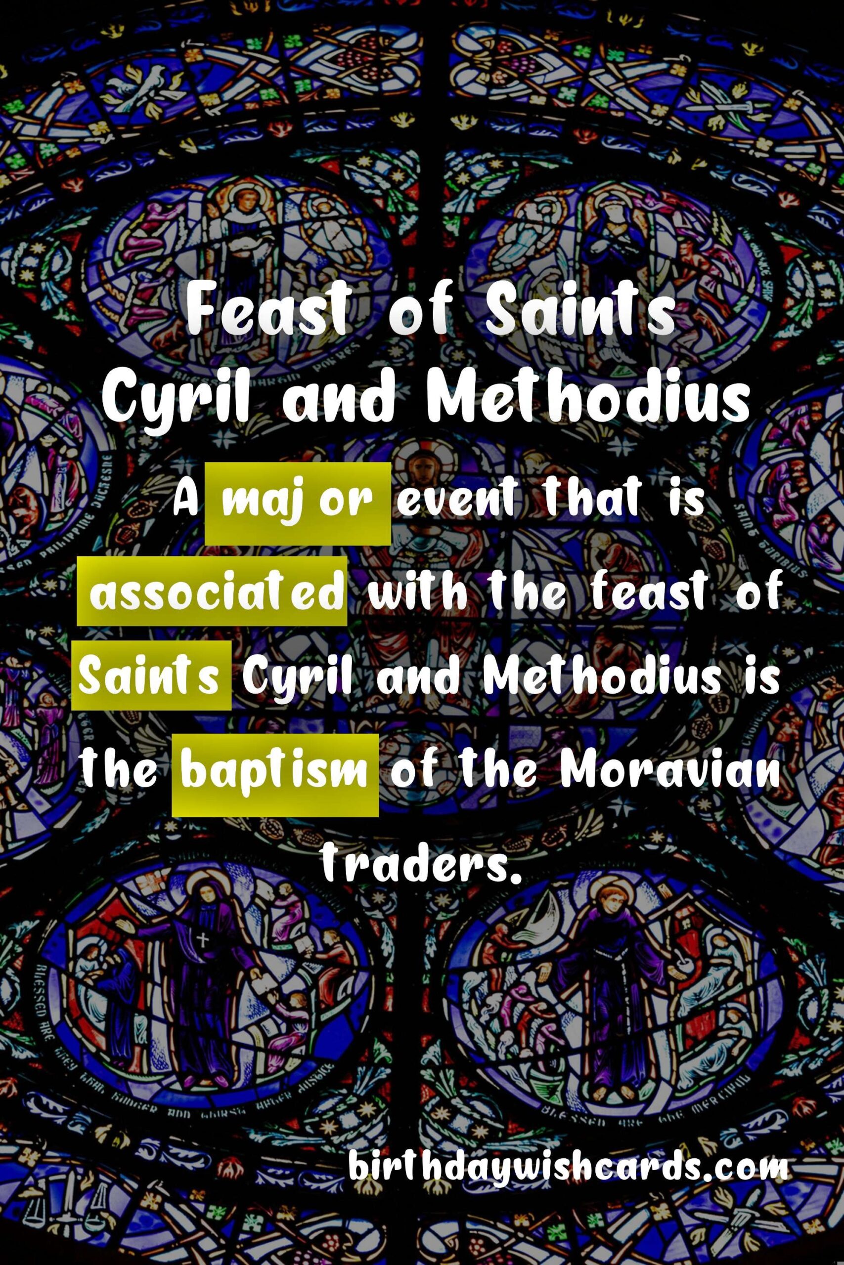 Birthday Wish Cards | Jul 6: Baptism of the Moravian Traders, Saints Cyril and Methodius