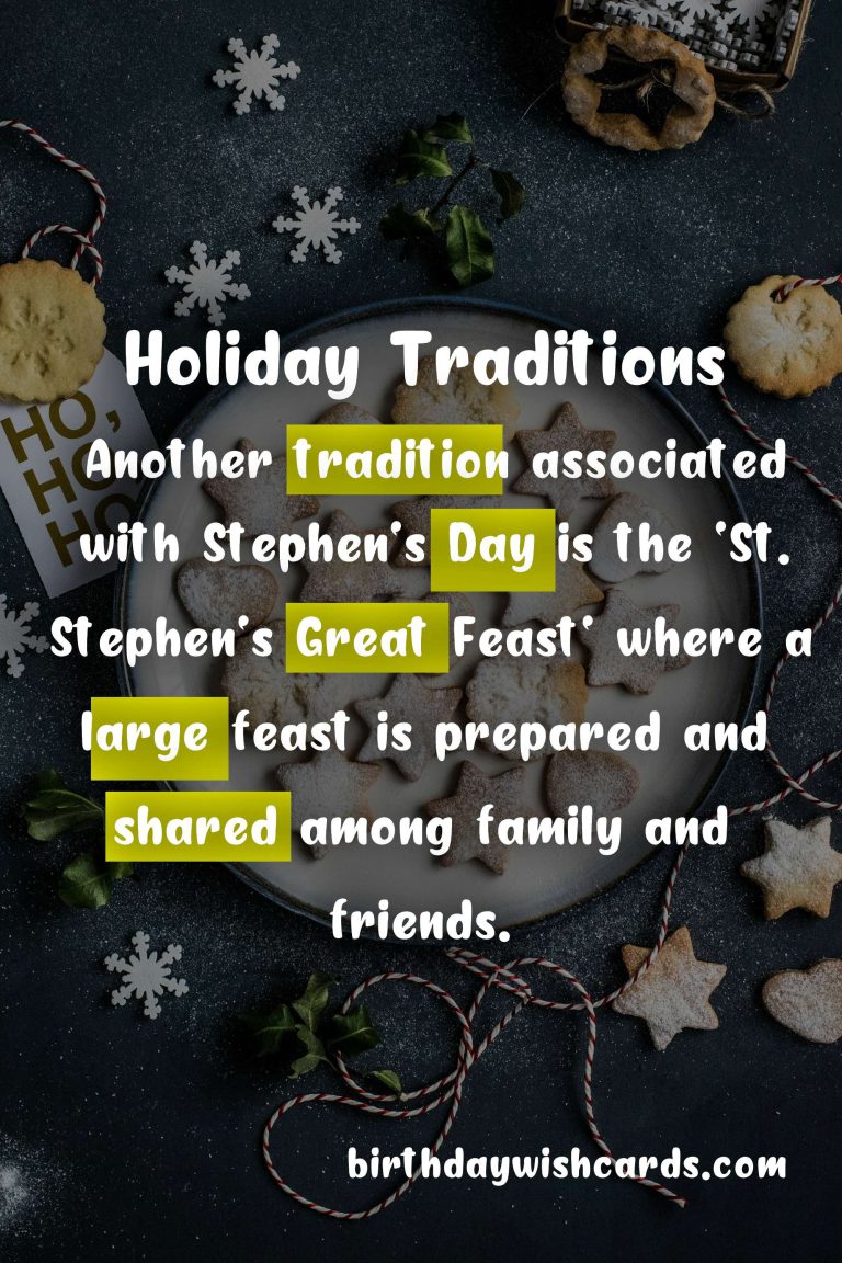 Honoring the Important Days of Stephen’s Day’Adoption Day and The day of Prayers