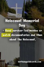 Birthday Wish Cards | Commemorating the Youth and the Holocaust Victims: December 31 - National Youth Day and Yom HaShoah (Holocaust Memorial Day) - April 8