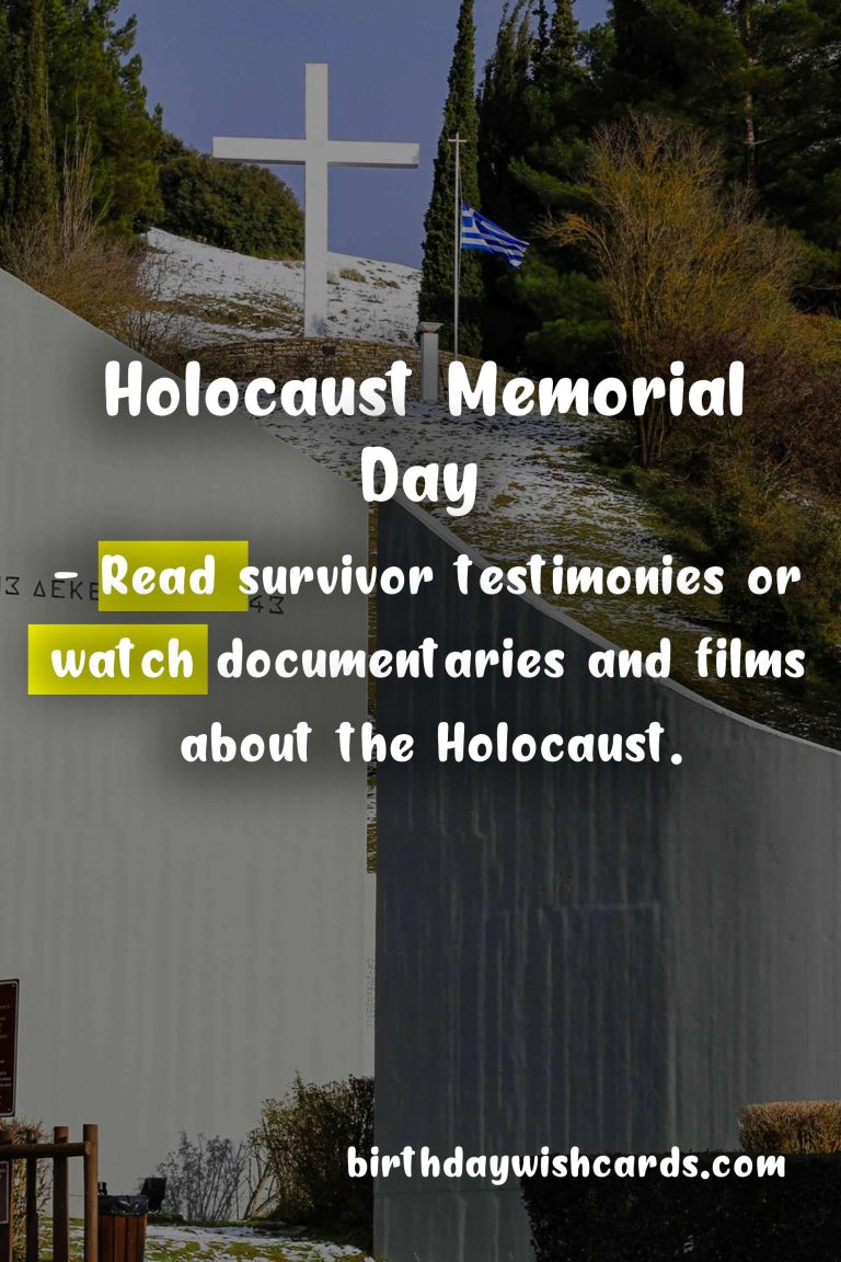 Holocaust Memorial Day: Remembering the Tragedy of 8 April