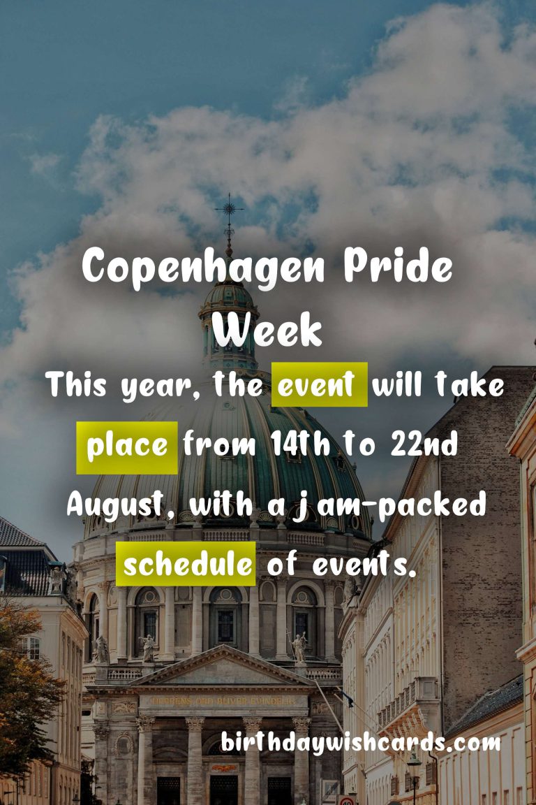 Copenhagen Pride Week: Celebrating Diversity and Inclusion from 14-22 August
