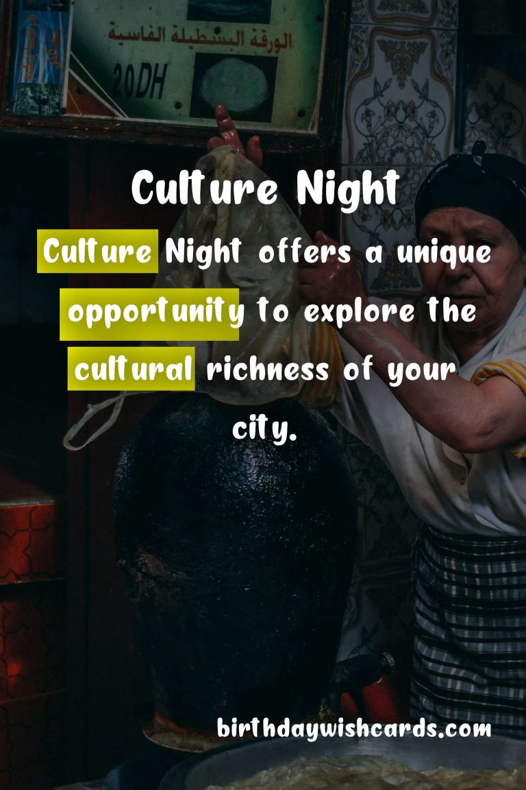 Celebrate Culture Night on 15 October