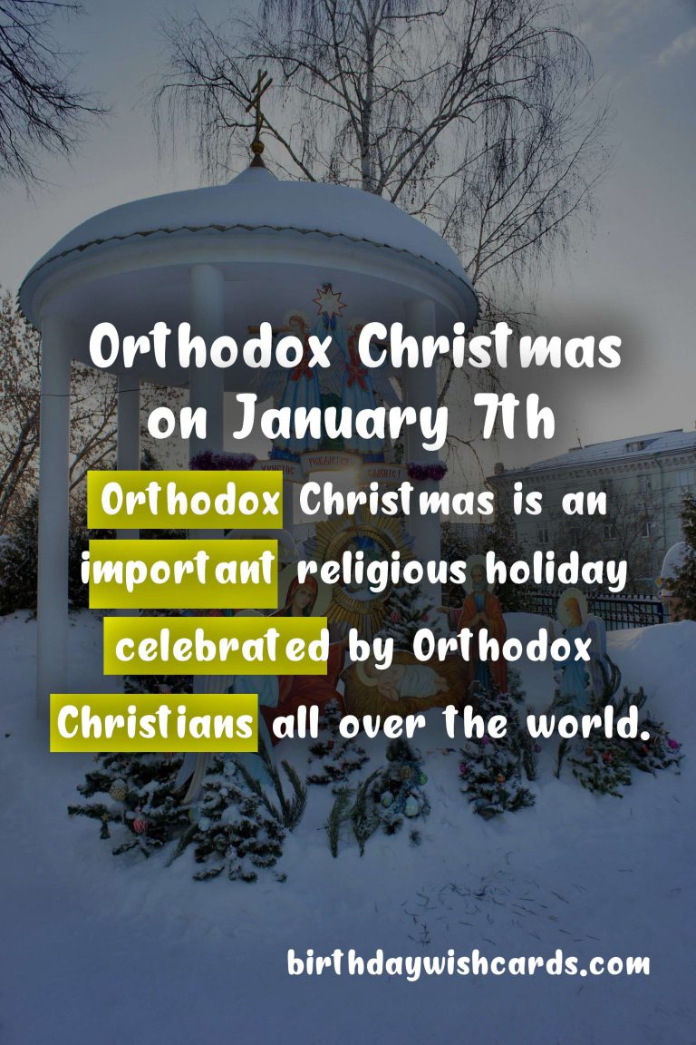 Celebrate Orthodox Christmas on January 7th