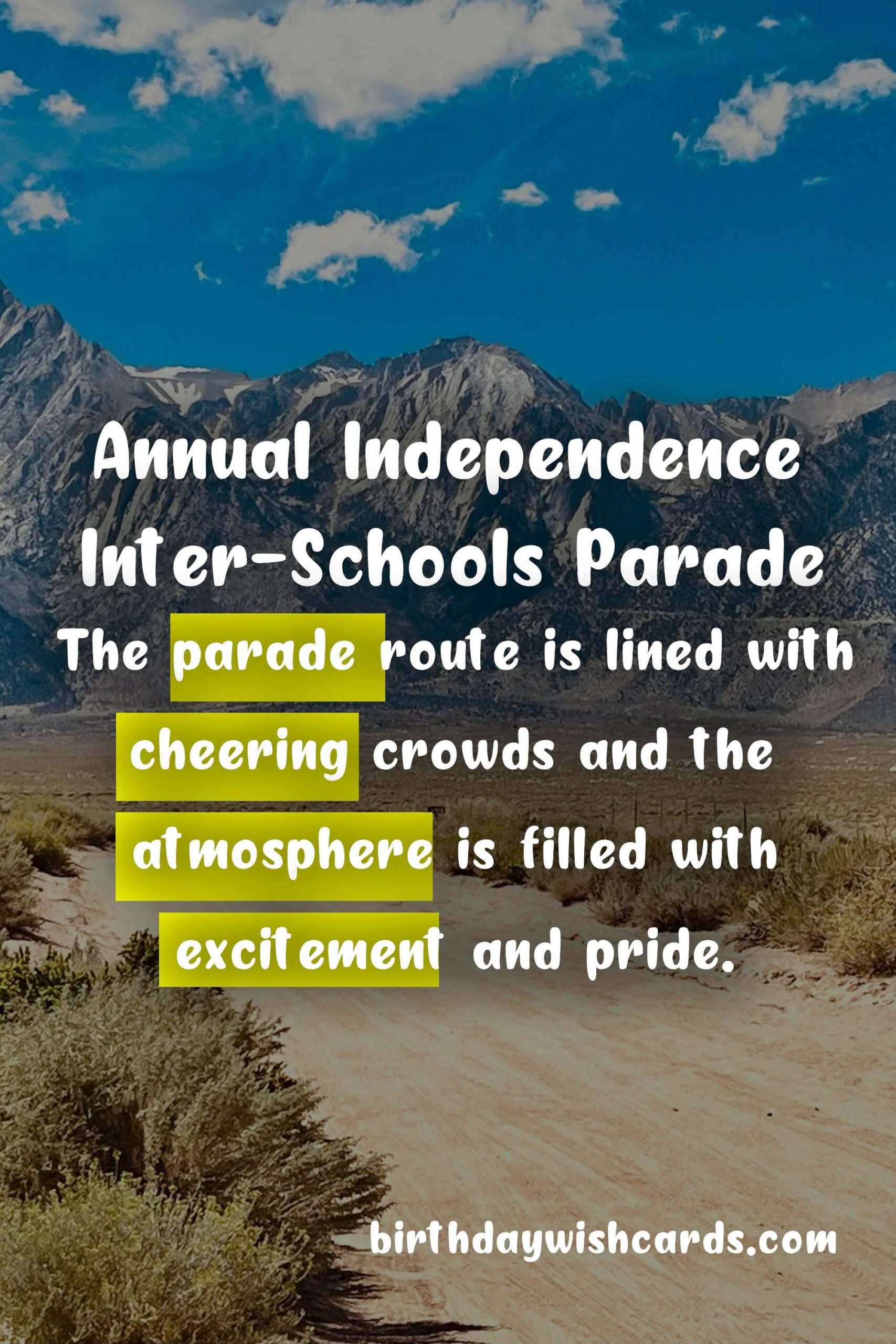 Birthday Wish Cards | Annual Independence Inter-Schools Parade Celebrated with Enthusiasm on February 22