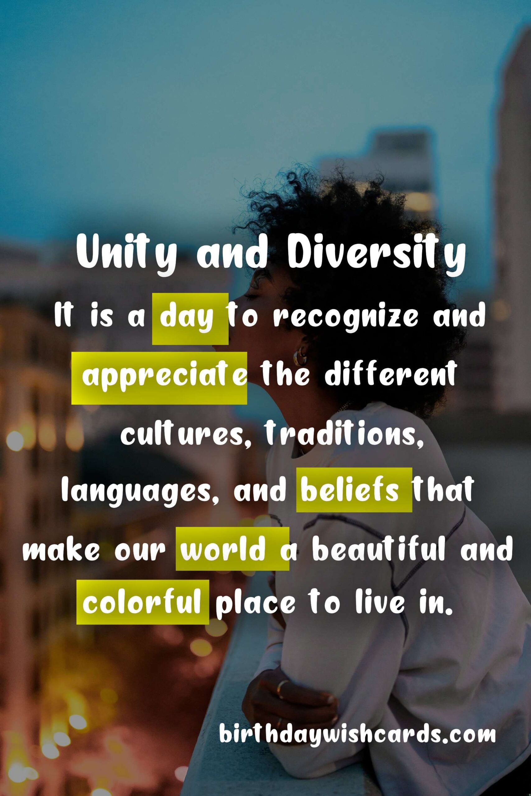 Birthday Wish Cards | July 1: Unity Day A Celebration of Diversity and Harmony