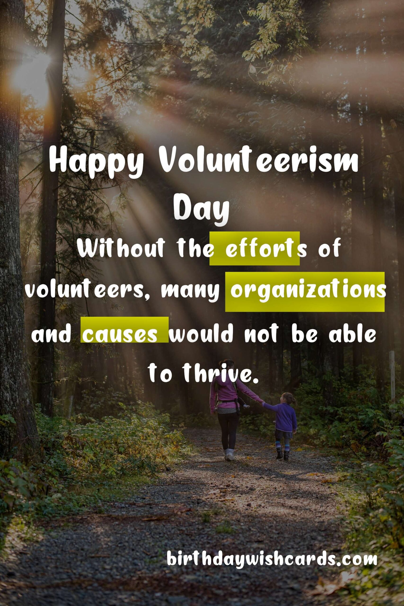 Birthday Wish Cards | Volunteerism Day: Empowering Our Communities, One Act of Kindness at a Time