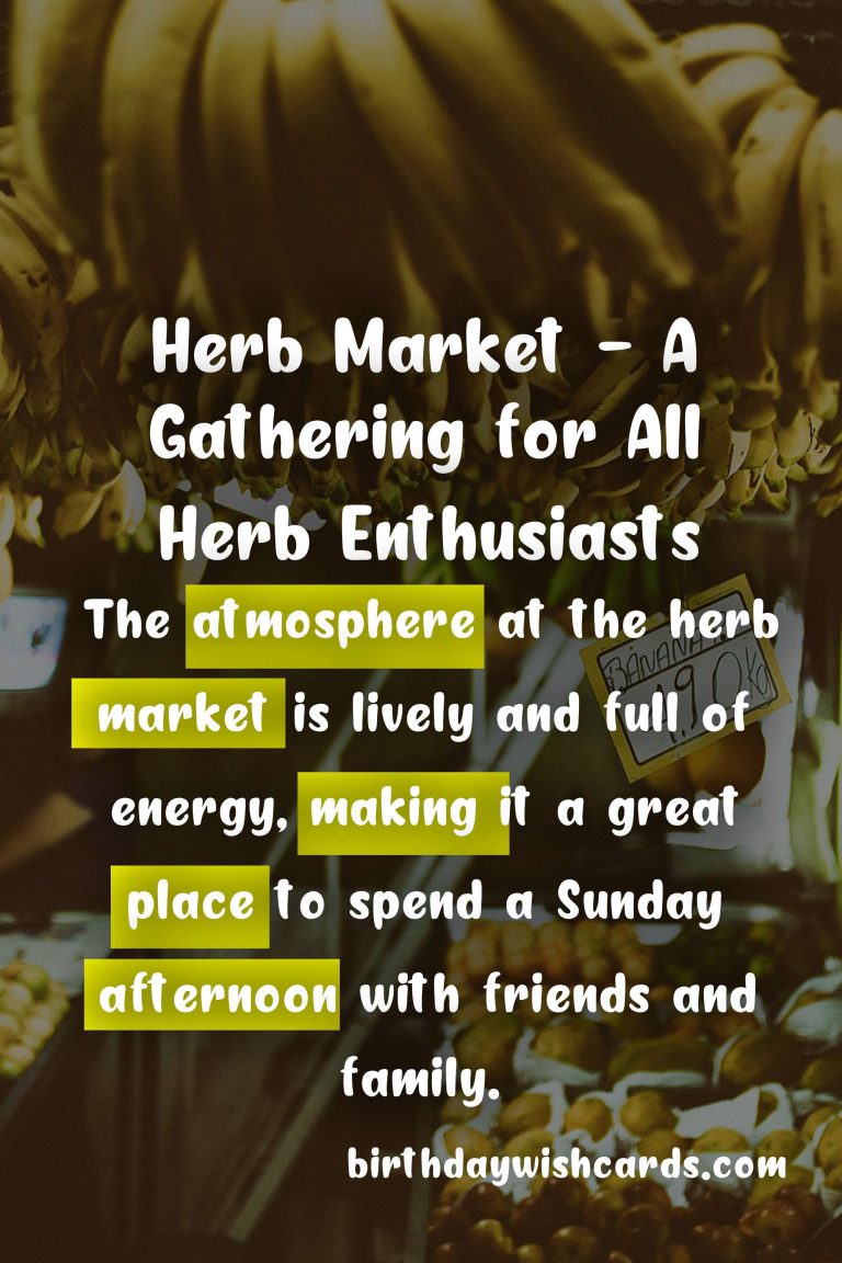 Herb Market – mid-August