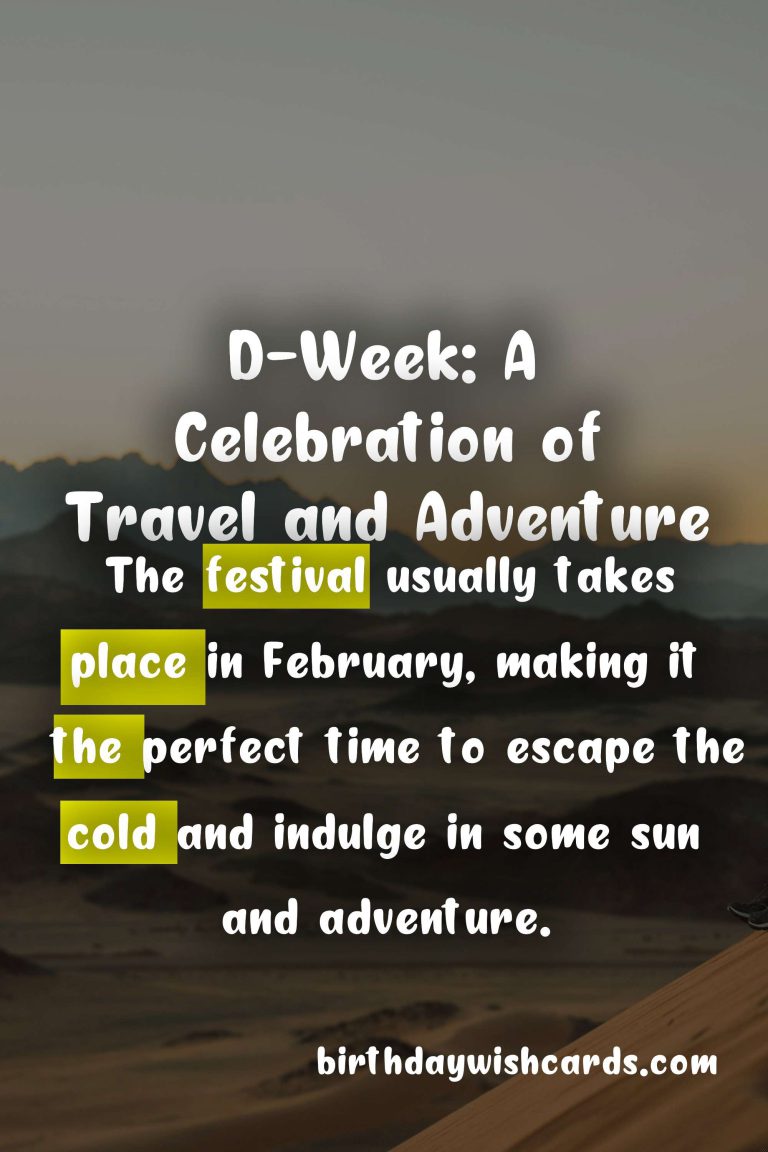 Discover the Excitement of D-Week: An Annual Celebration of Destination D Festival in February