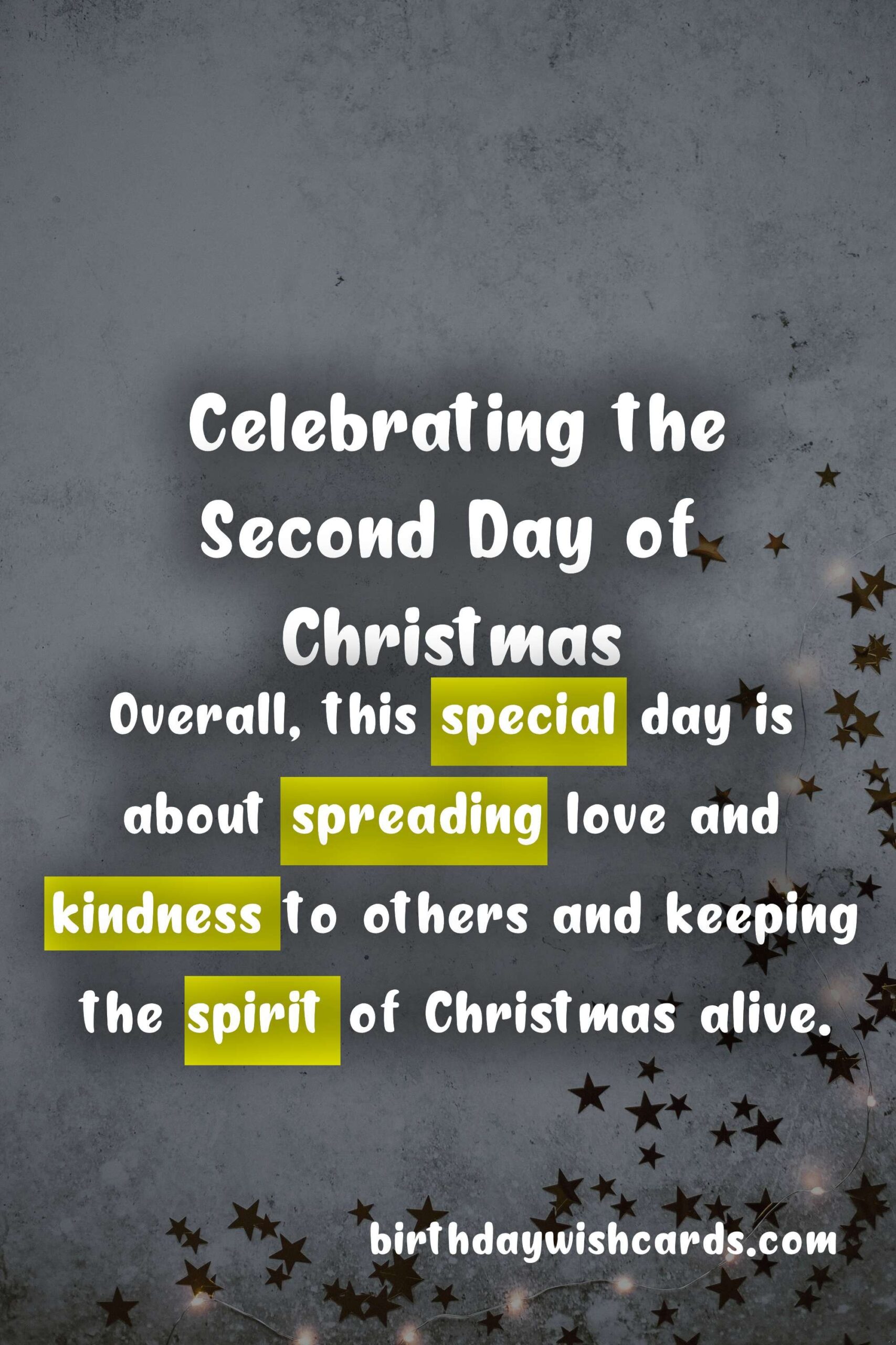 Birthday Wish Cards | Celebrating the Second Day of Christmas (December 26): A Joyful Tradition