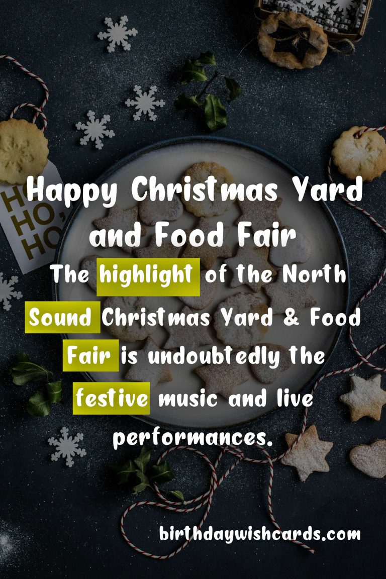 Have a jolly time at the North Sound Christmas Yard & Food Fair this December!