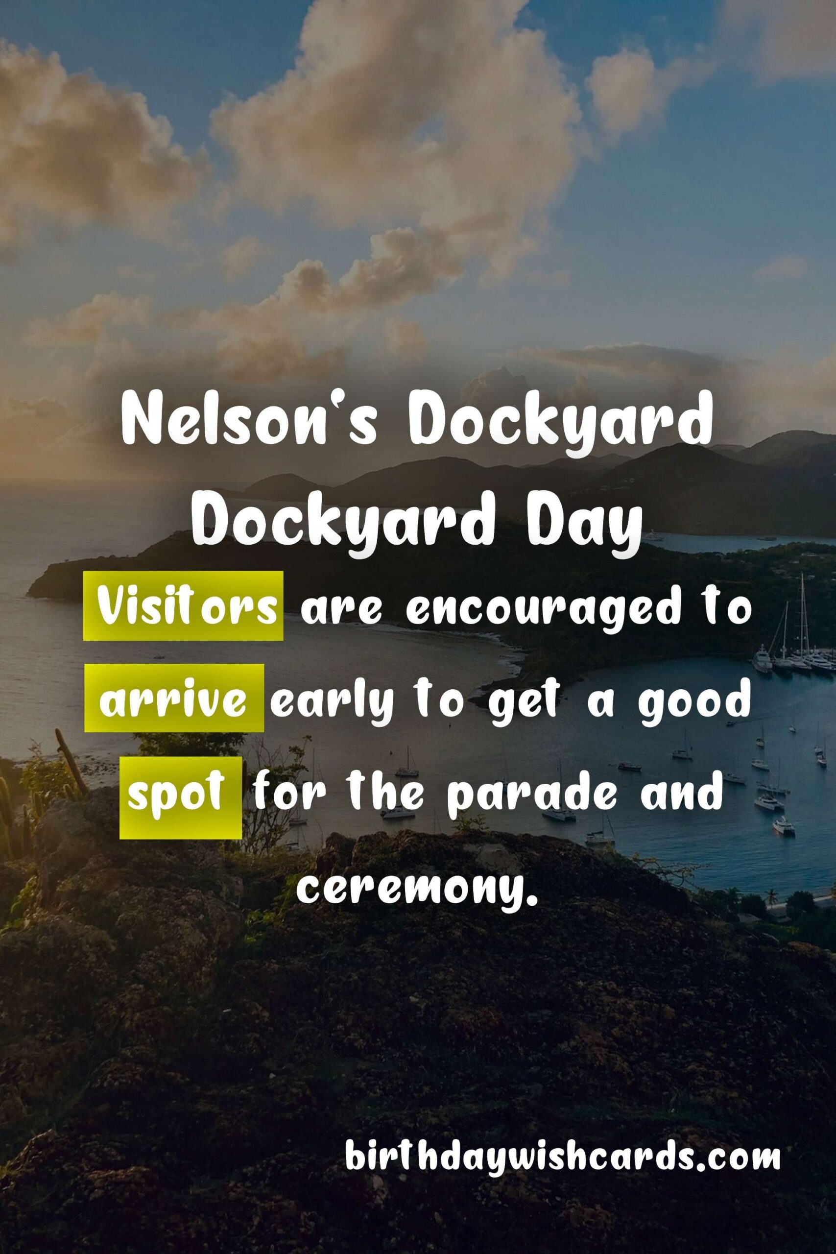Birthday Wish Cards | Celebrate Nelson's Dockyard Dockyard Day on October 9