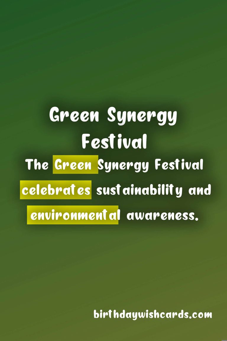 Green Synergy Festival (April)