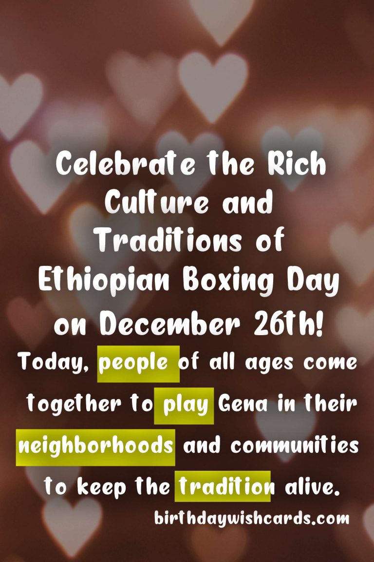 Celebrate Ethiopian Boxing Day on December 26!