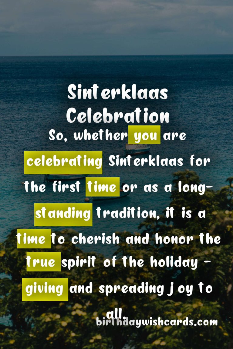 Sinterklaas – A Time for Celebration and Tradition