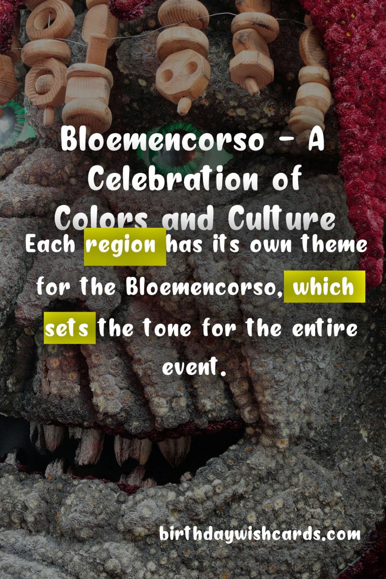 Bloemencorso – A Celebration of Colors and Culture