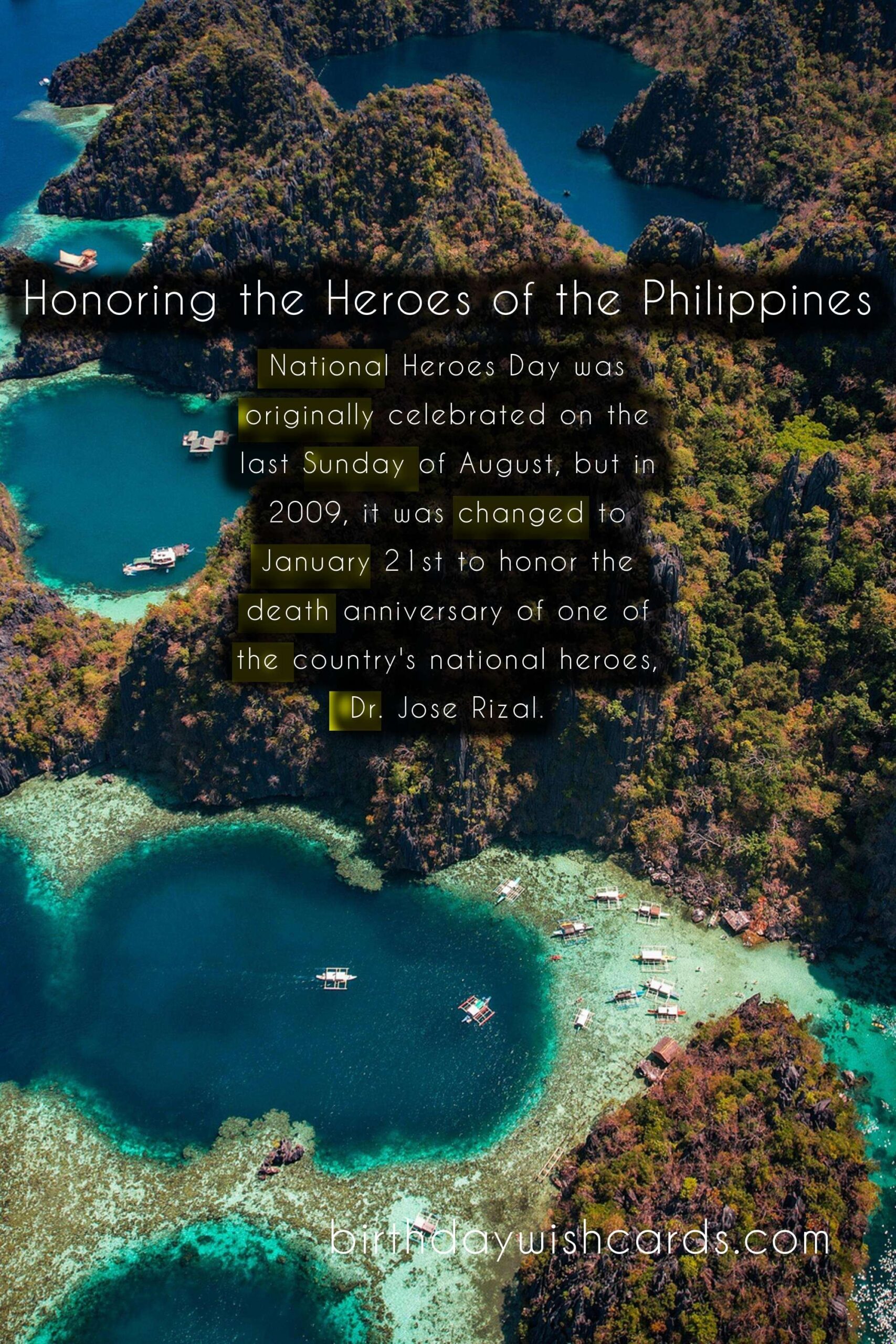 Birthday Wish Cards | Celebrate the National Heroes Day on January 21st