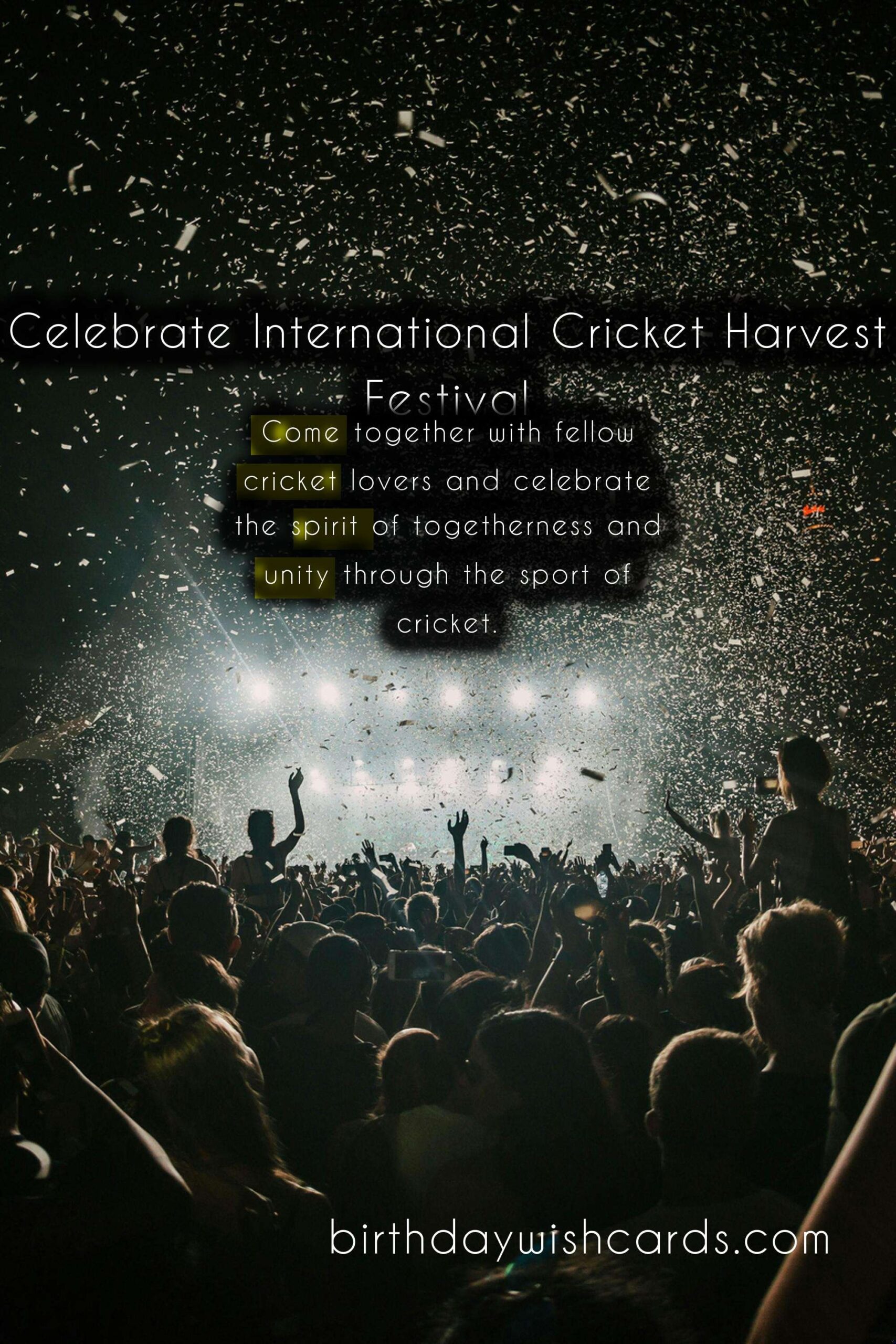 Birthday Wish Cards | Celebrate International Cricket Harvest Festival with Joy and Fun