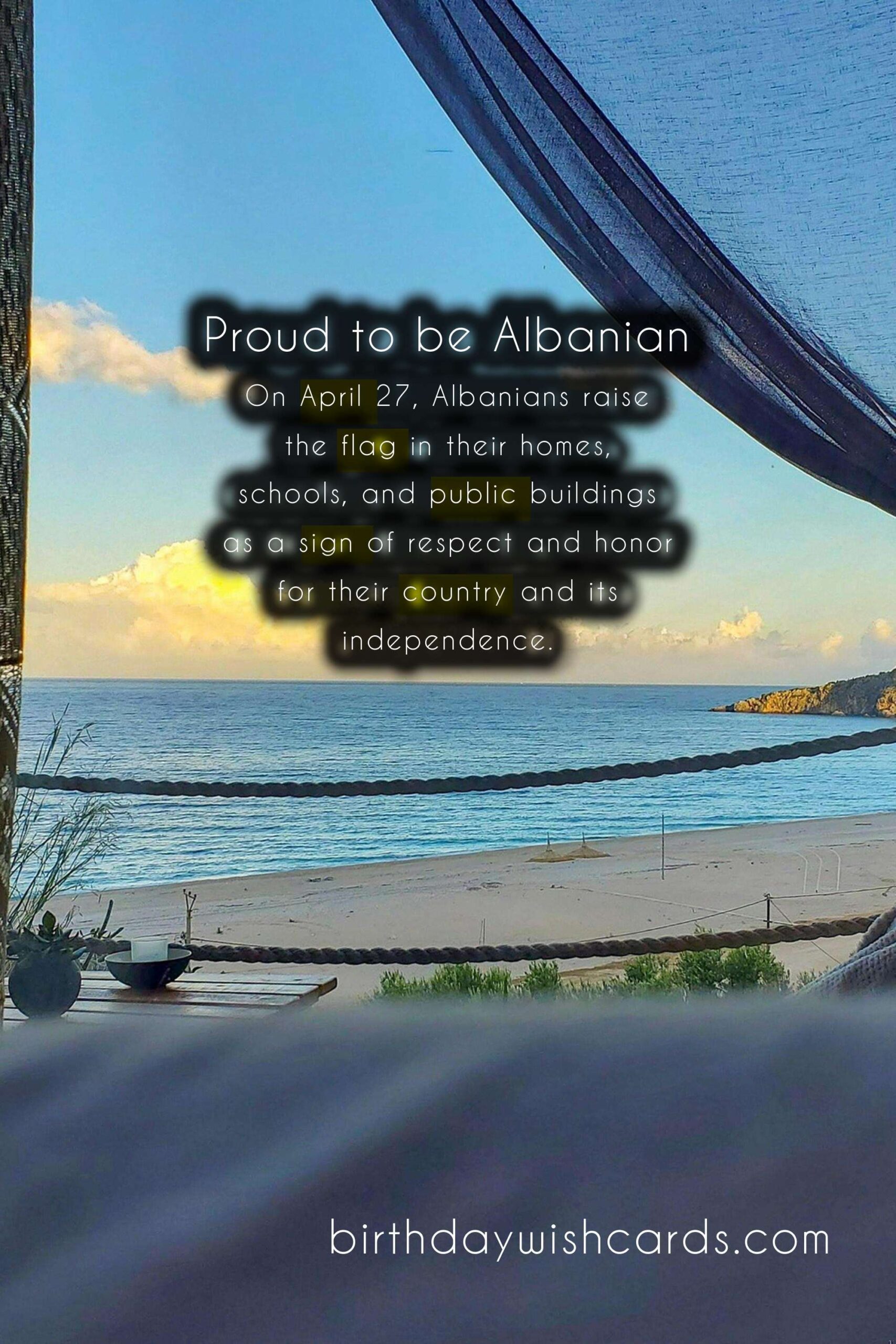 Birthday Wish Cards | Celebrate Albania's Freedom on April 27 - Flag Day (Dita e Flamurit)