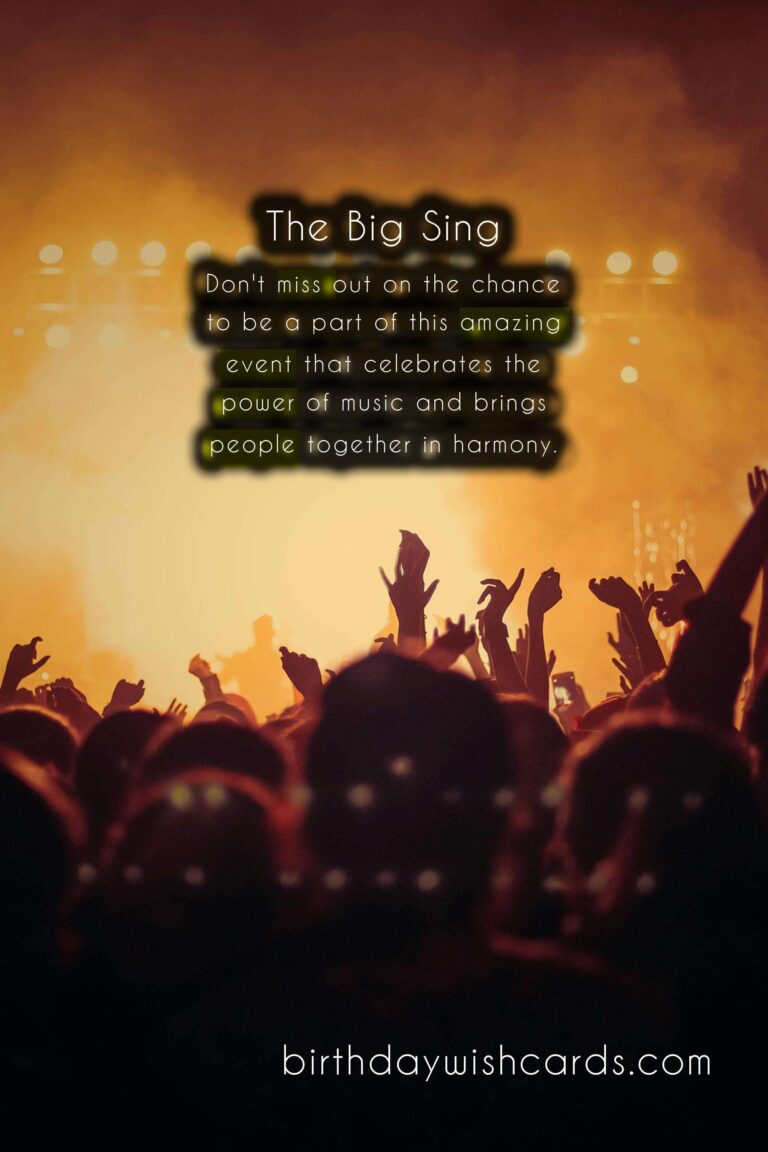 The Big Sing – August (Date Varies)