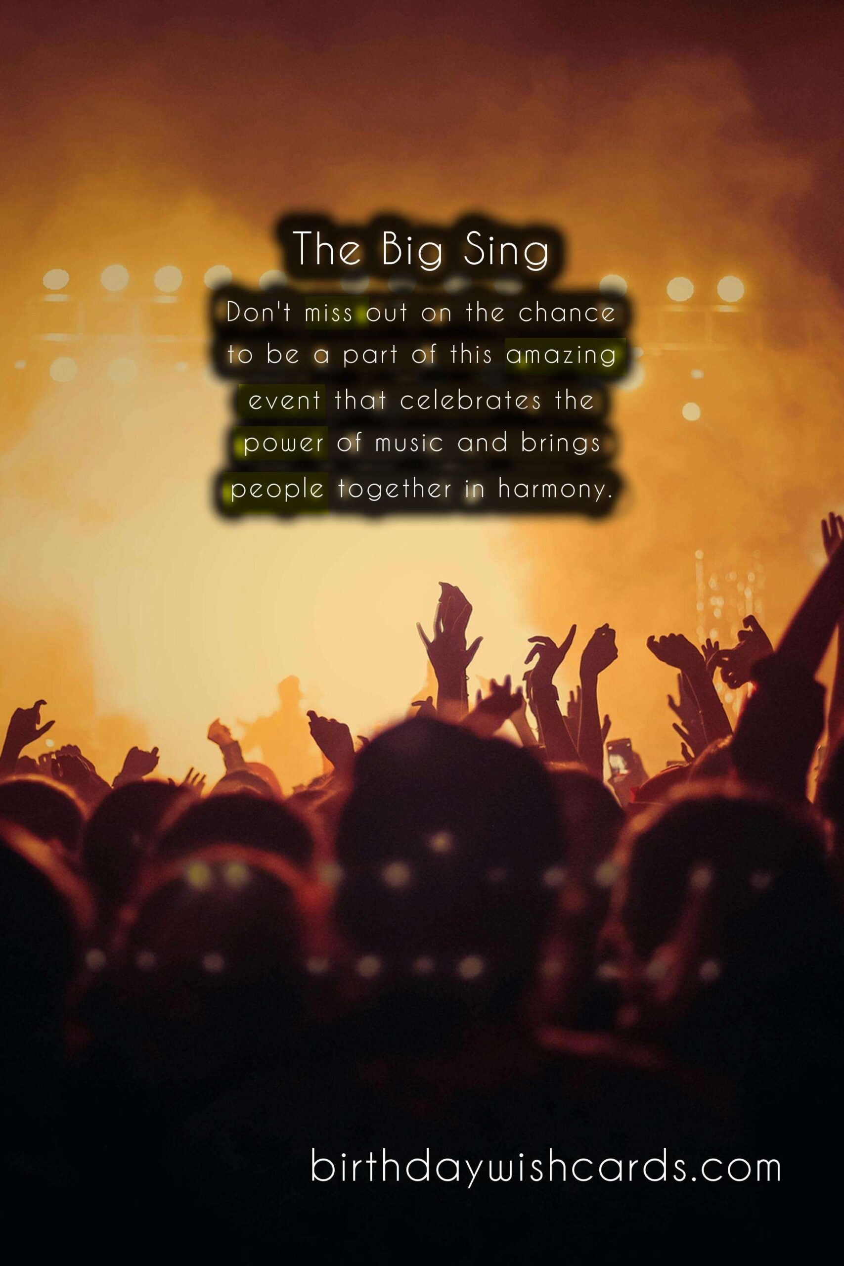 Birthday Wish Cards | The Big Sing - August (Date Varies)