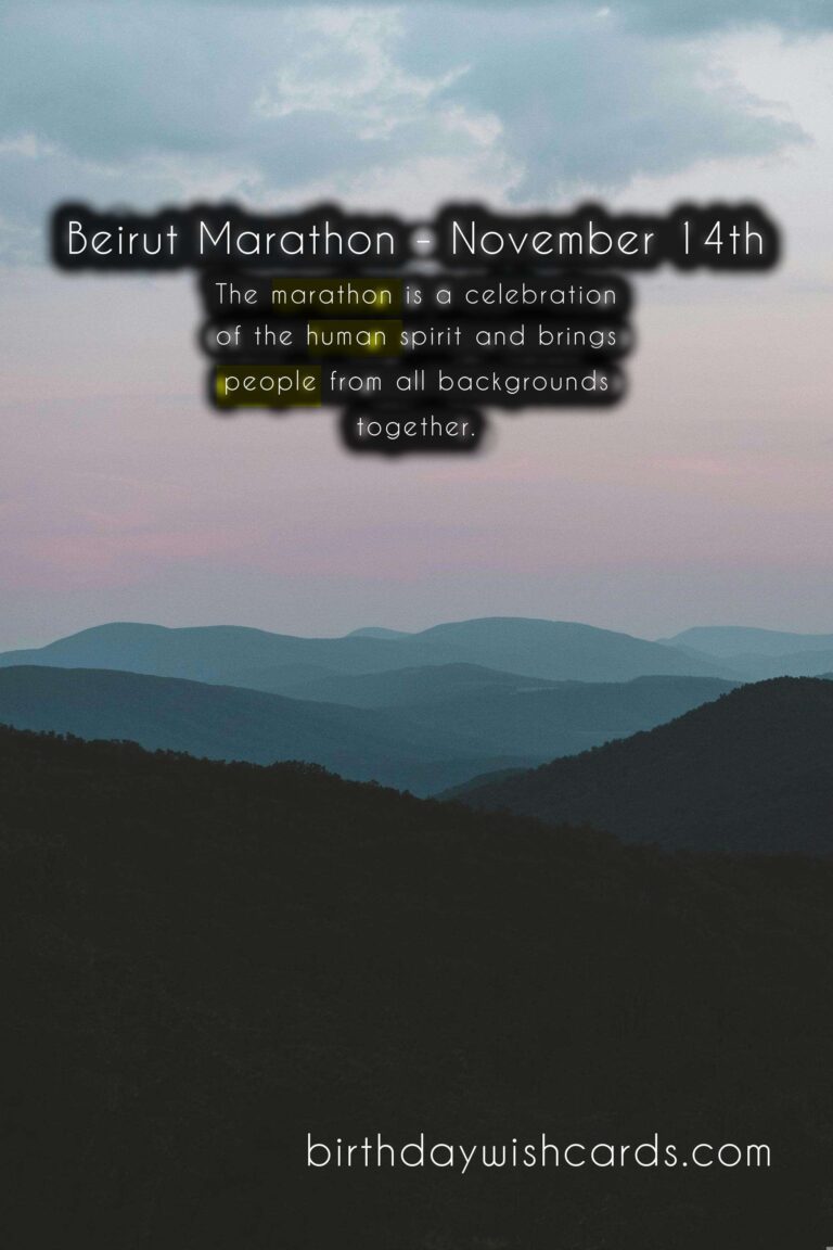 Beirut Marathon – November 14th