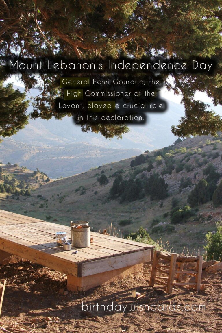 Gouraud’s Independence of Mount Lebanon – September 1st