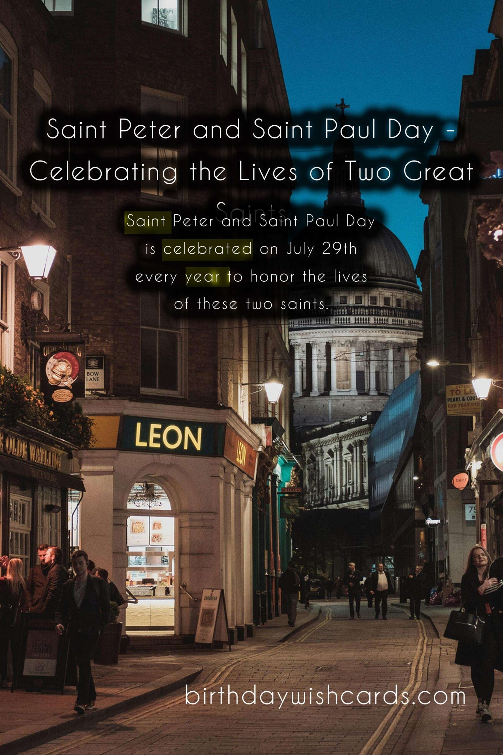 July 29th - Saint Peter and Saint Paul Day: Celebrating the Lives of Two Great Saints