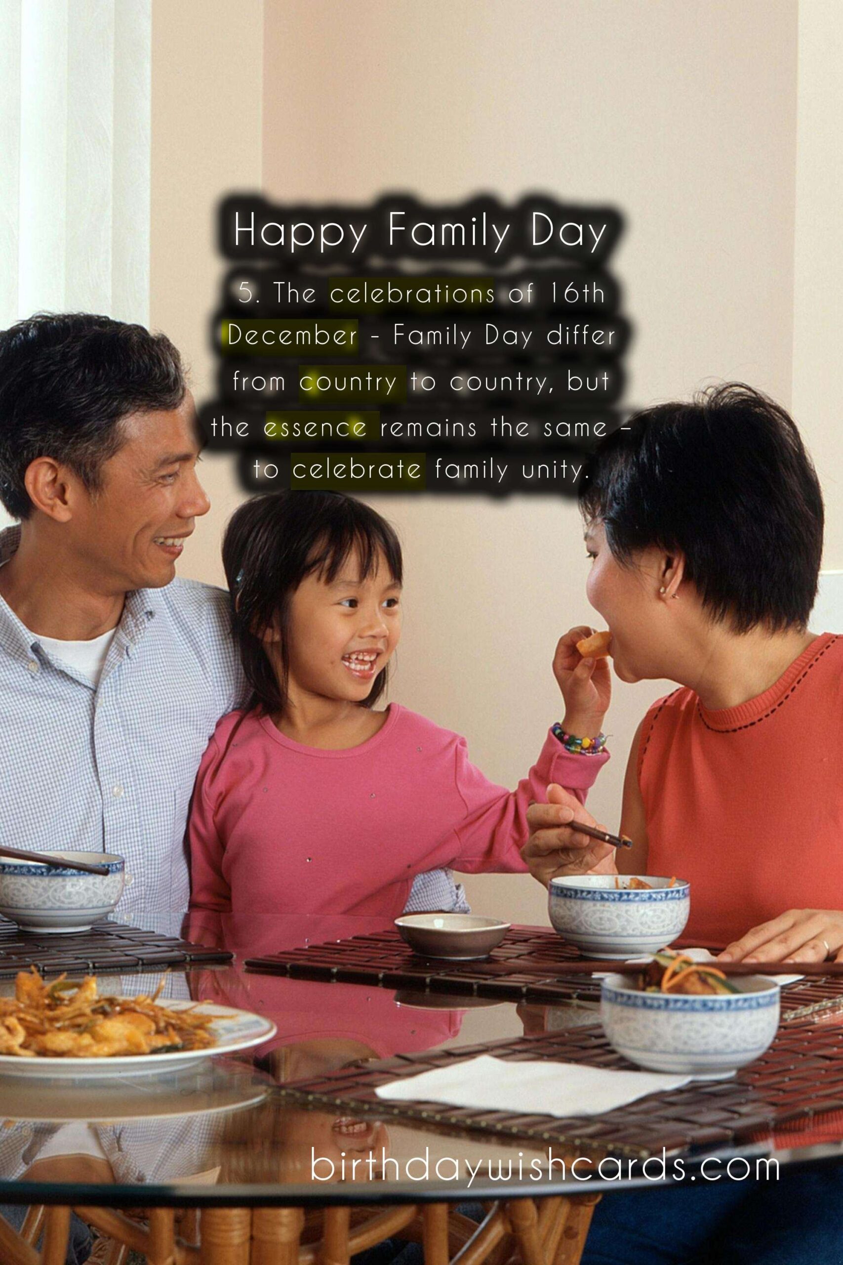 16th December - Family Day: The Perfect Time to Celebrate with Your Loved Ones!