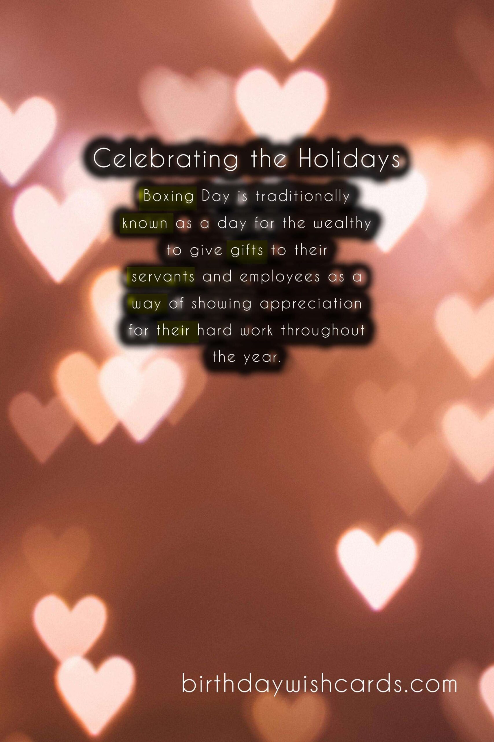 Celebrate the Holidays: Boxing Day and Independence Day on January 1