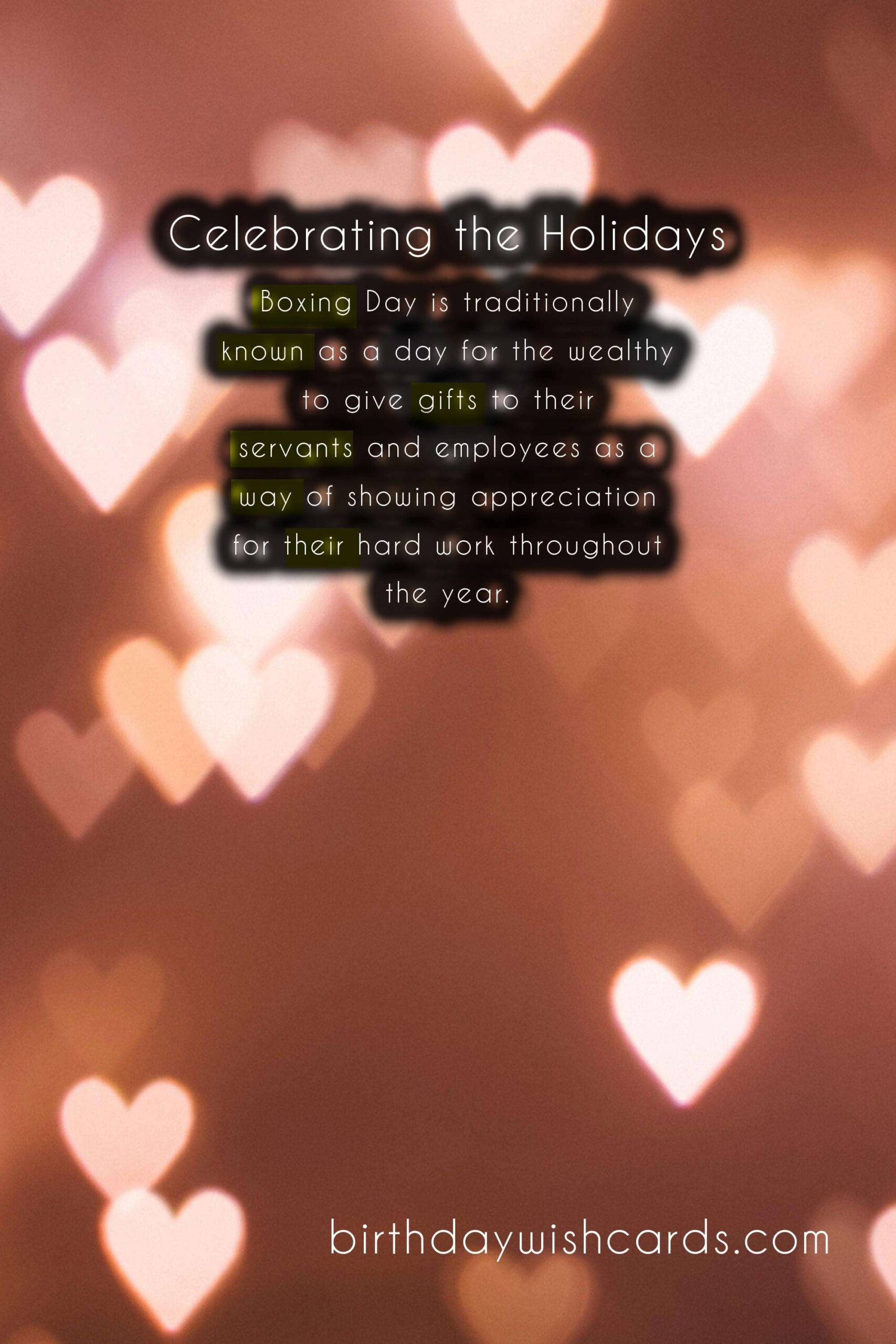 Celebrate the Holidays: Boxing Day and Independence Day on January 1