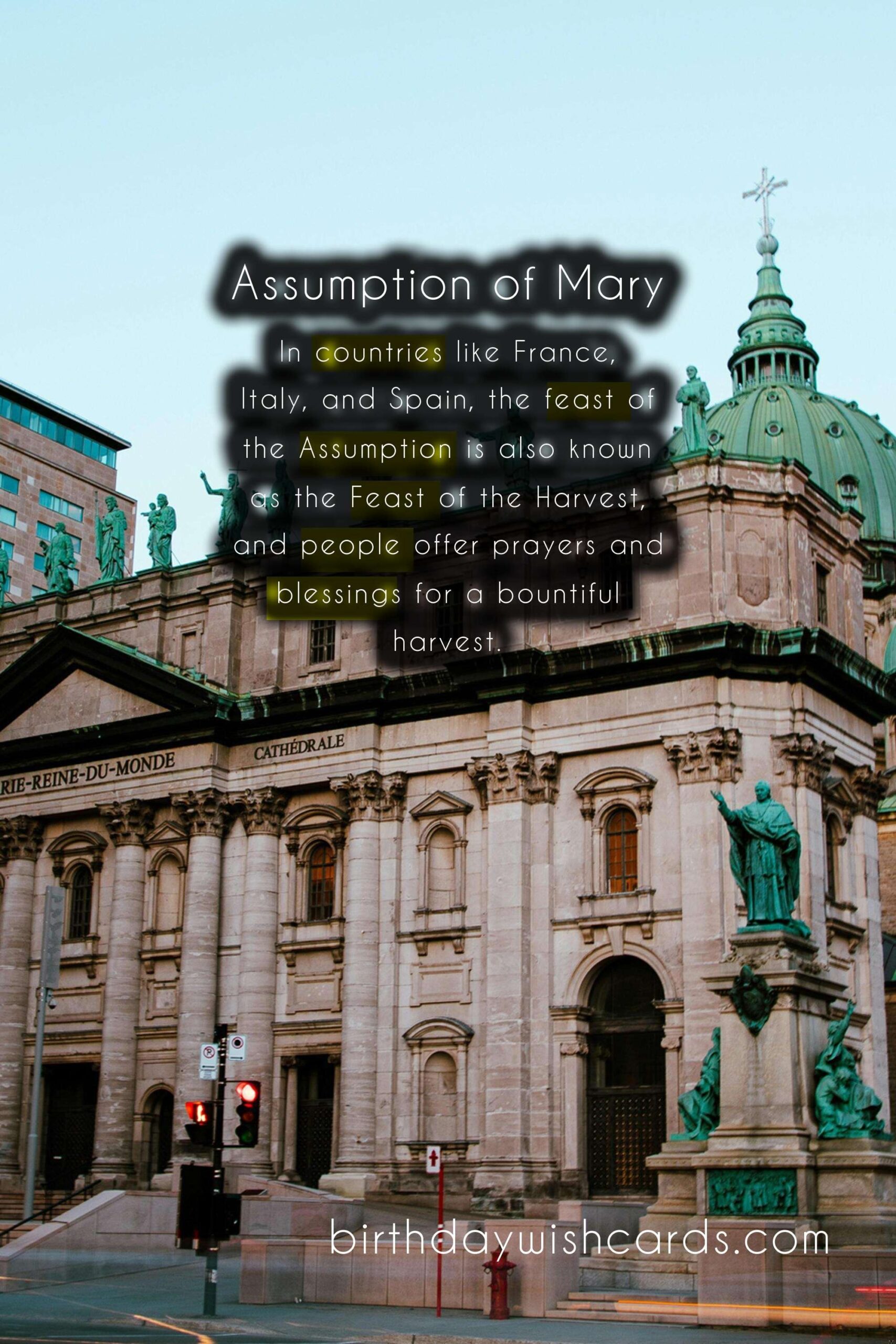 Birthday Wish Cards | August 15 - Celebrating the Assumption of Mary