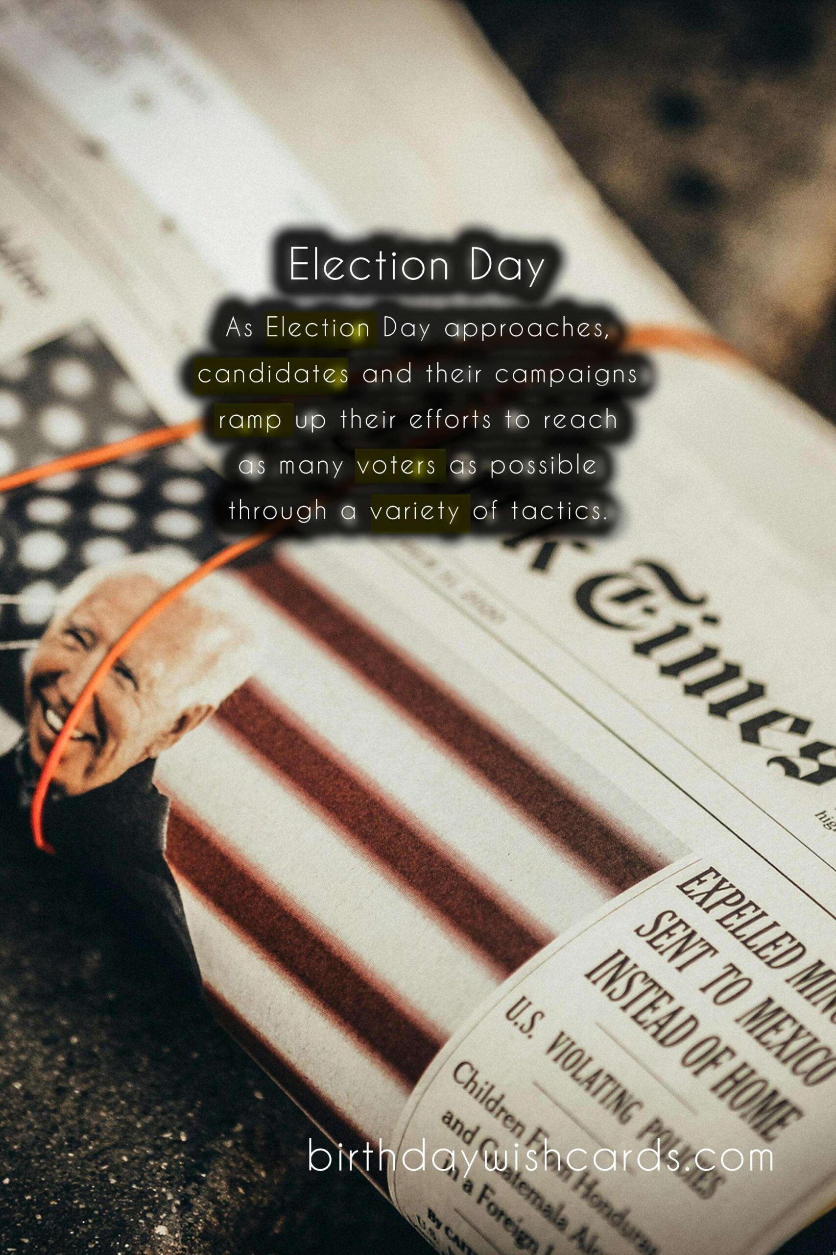 November (first Tuesday after first Monday): Election Day