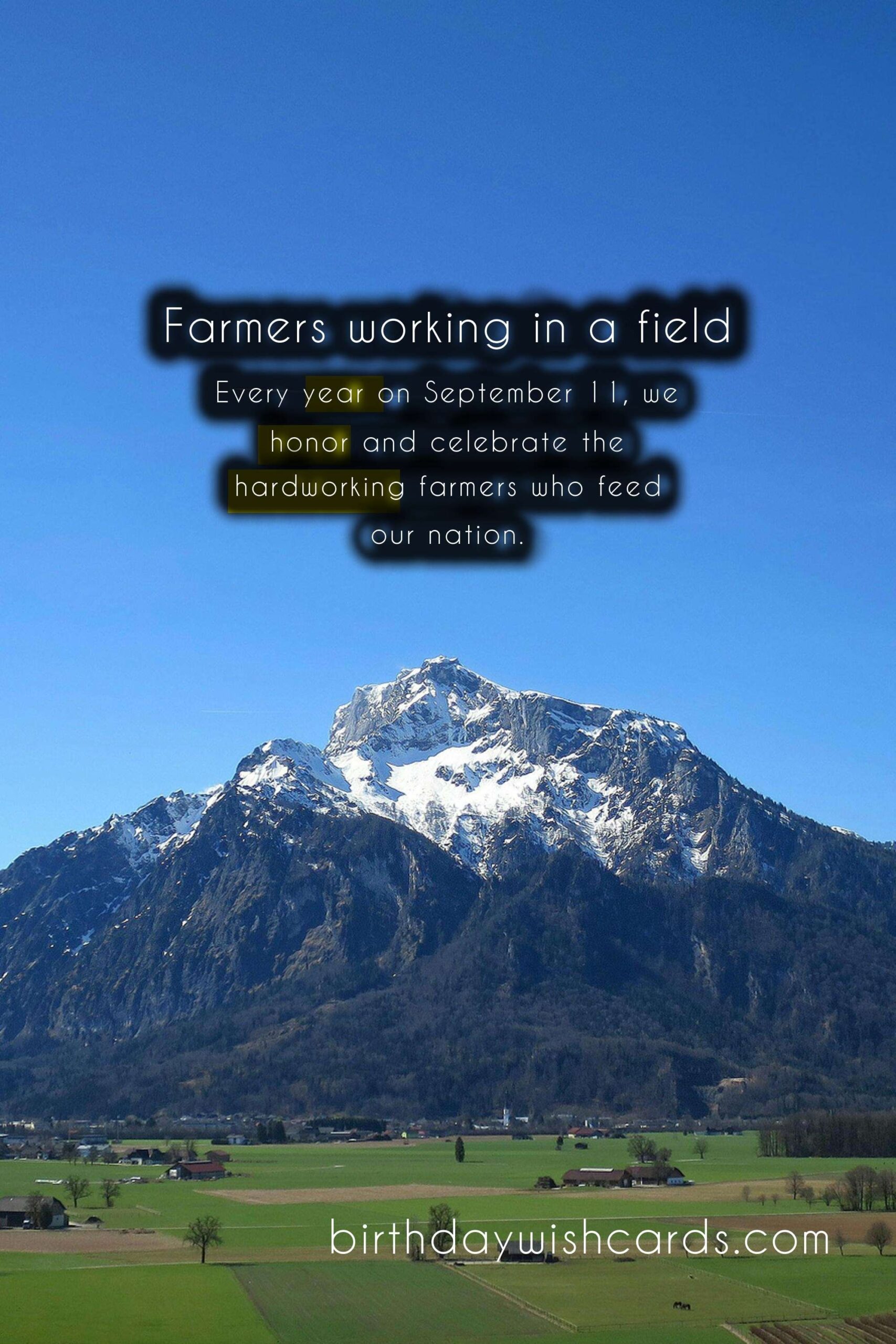 September 11: National Farmer's Day