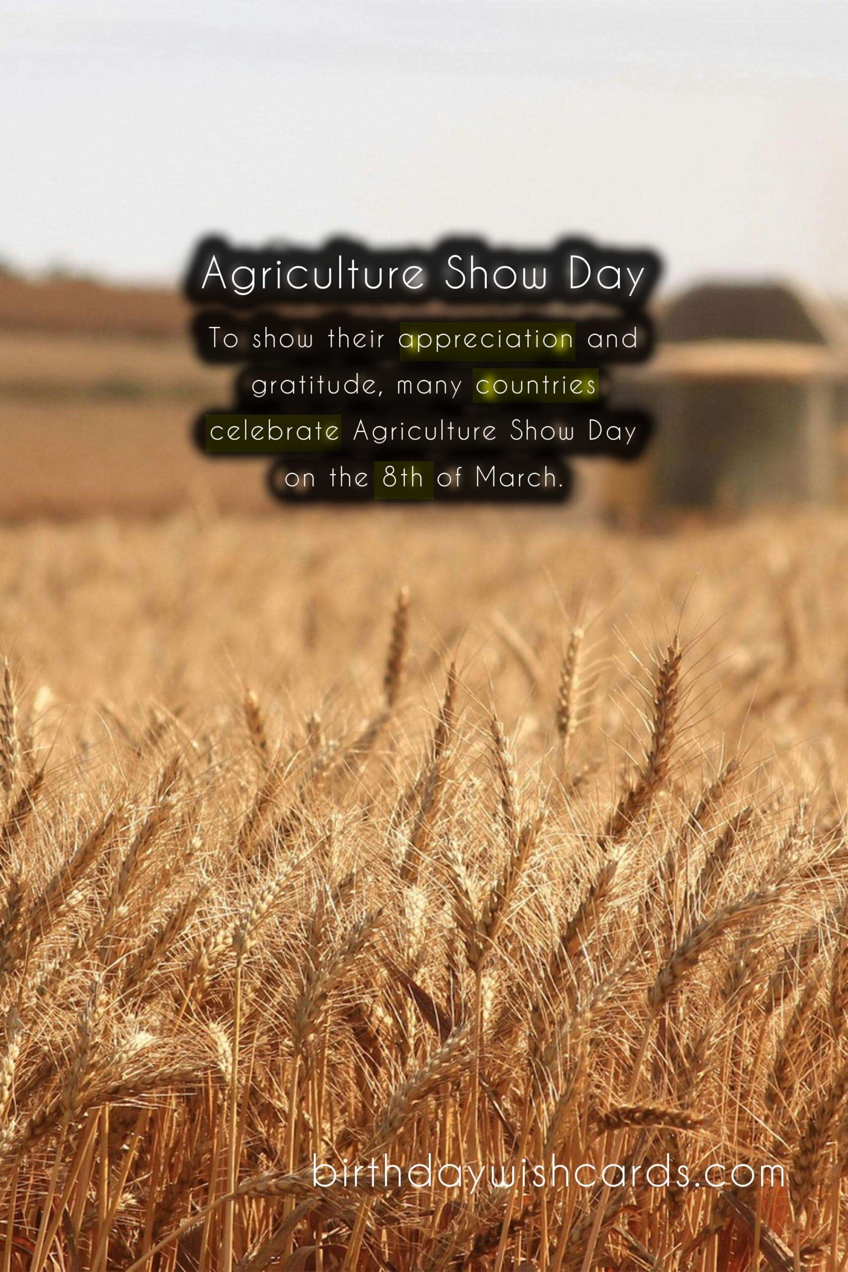 March 8 - Agriculture Show Day