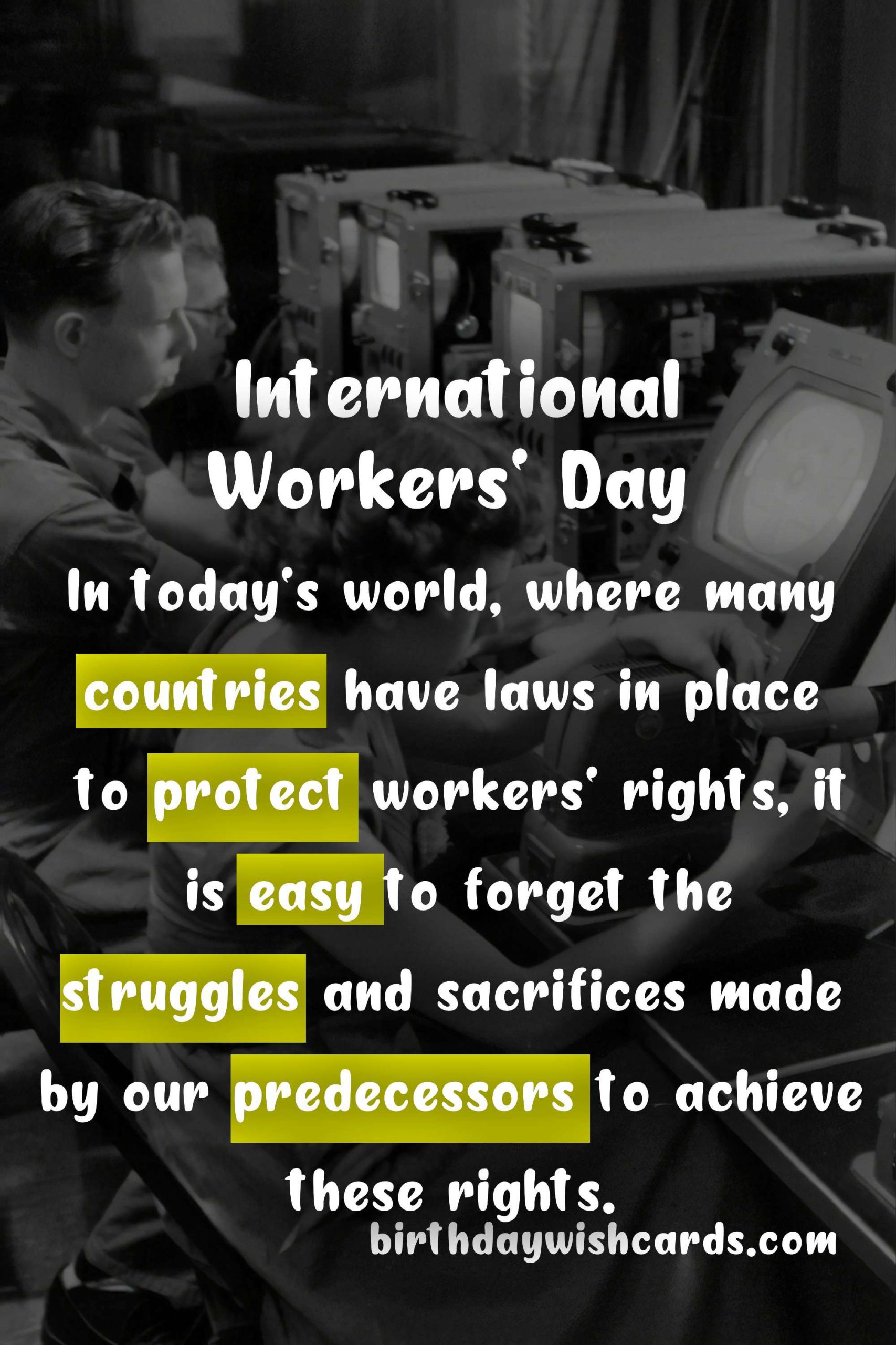 Birthday Wish Cards | International Workers' Day - May 1: A Celebration of Workers' Rights and Achievements