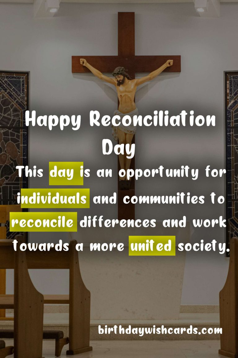 November 5: National Reconciliation Day