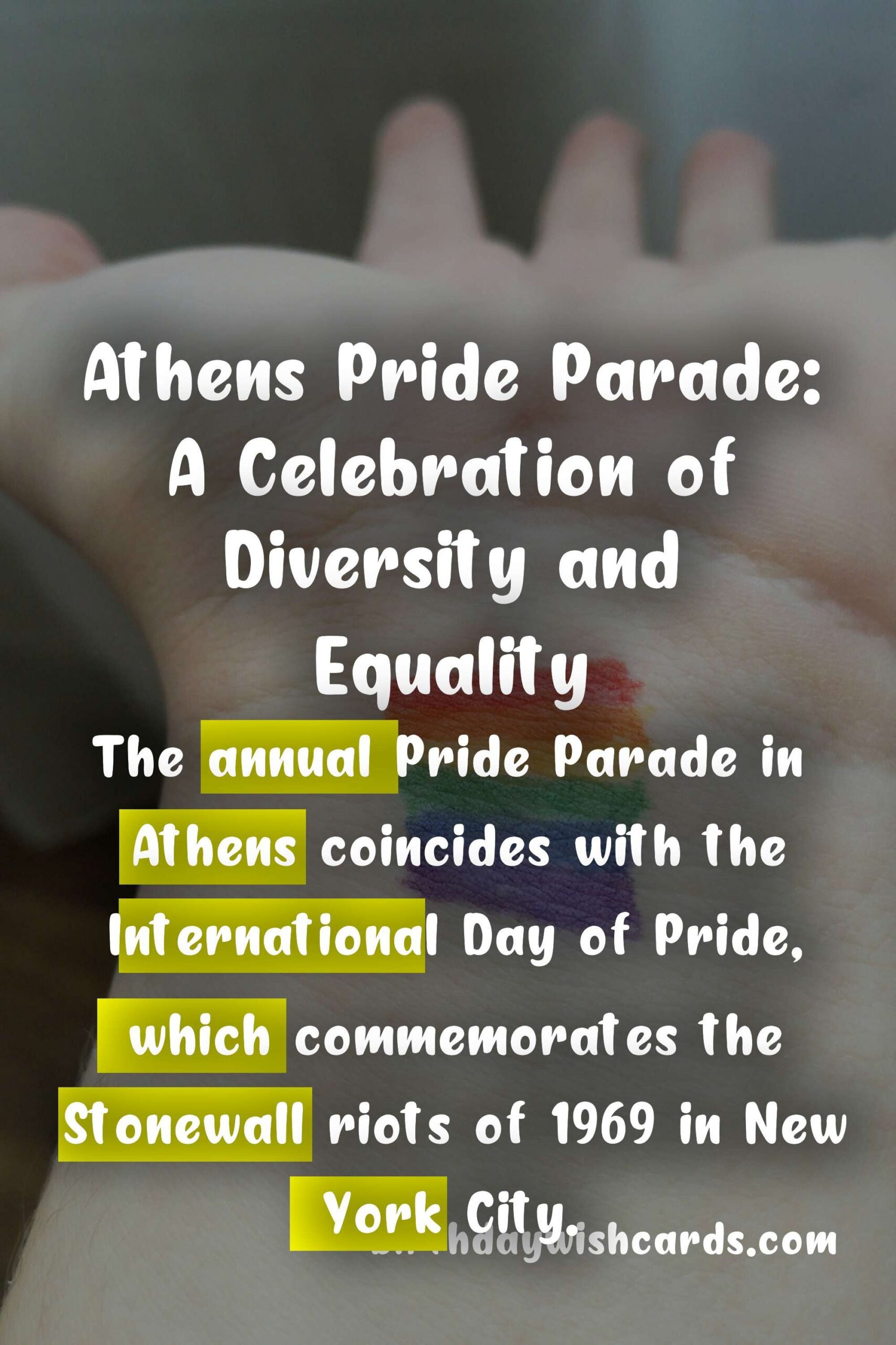 Birthday Wish Cards | Athens Pride Parade - June: Celebrating Diversity and Equality