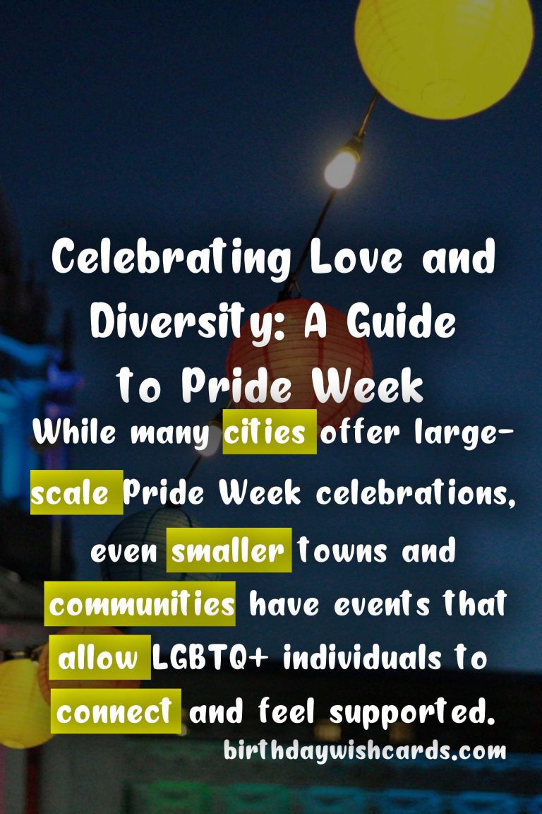 Celebrating Love and Diversity: A Guide to Pride Week
