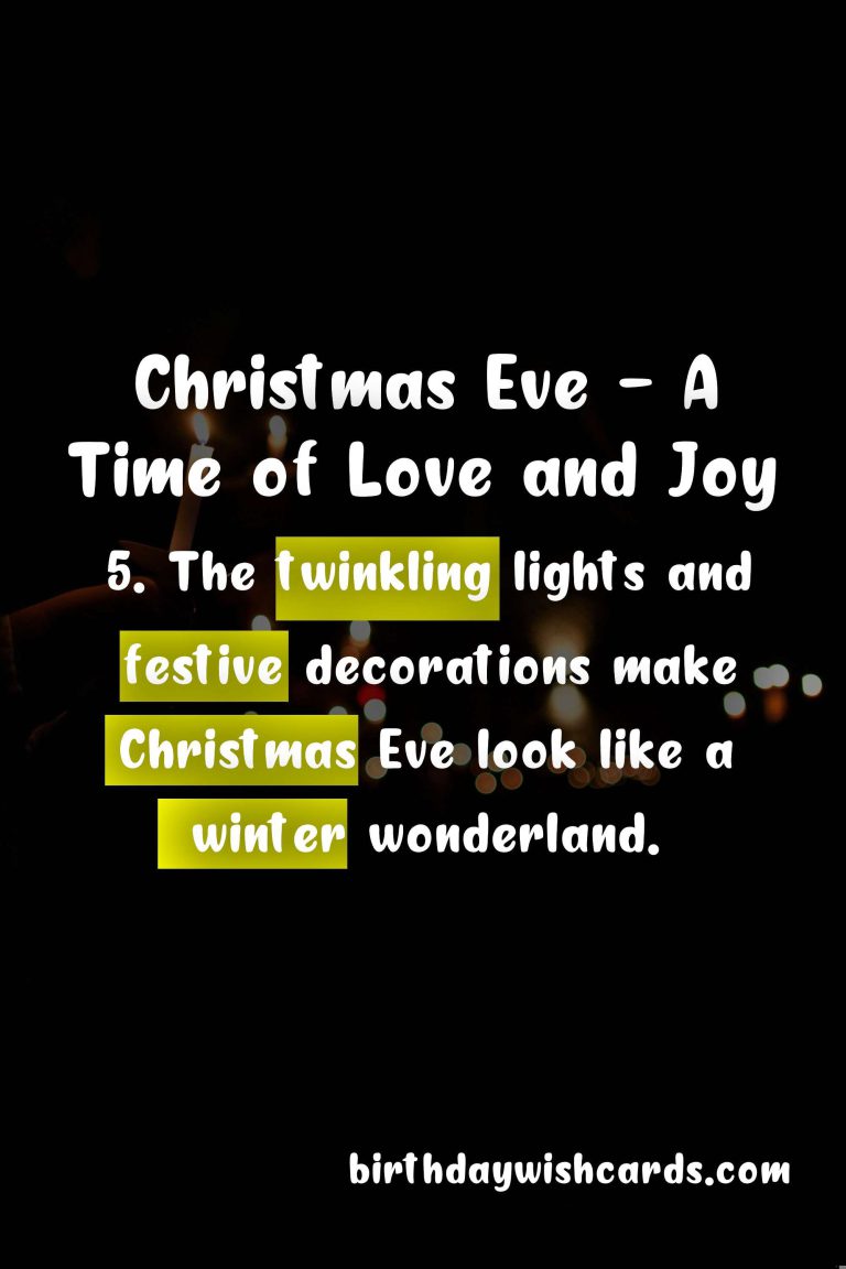 Christmas Eve – The Night Before the Big Day