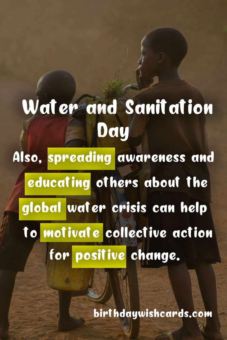 Water and Sanitation Day – March 22nd